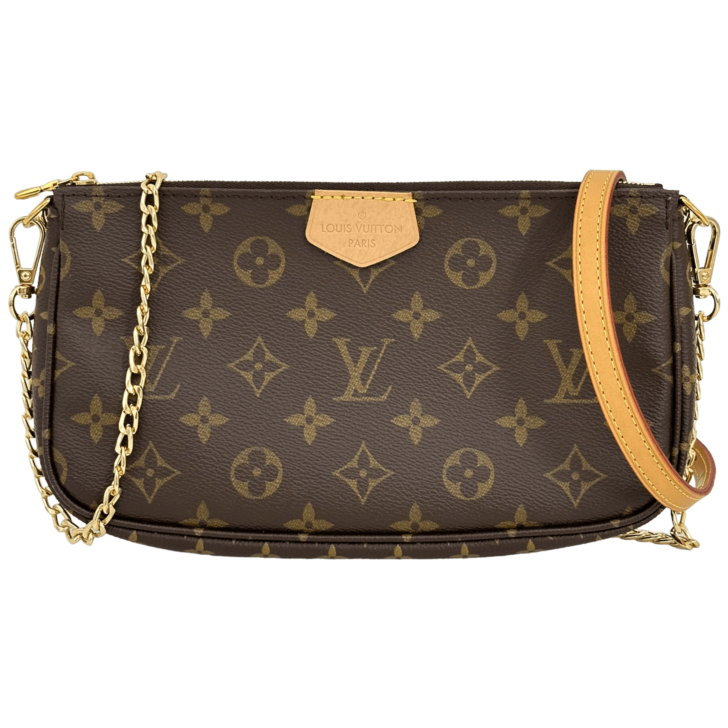 Large Multi Pochette Pouch with Generic Brand Strap/Chain