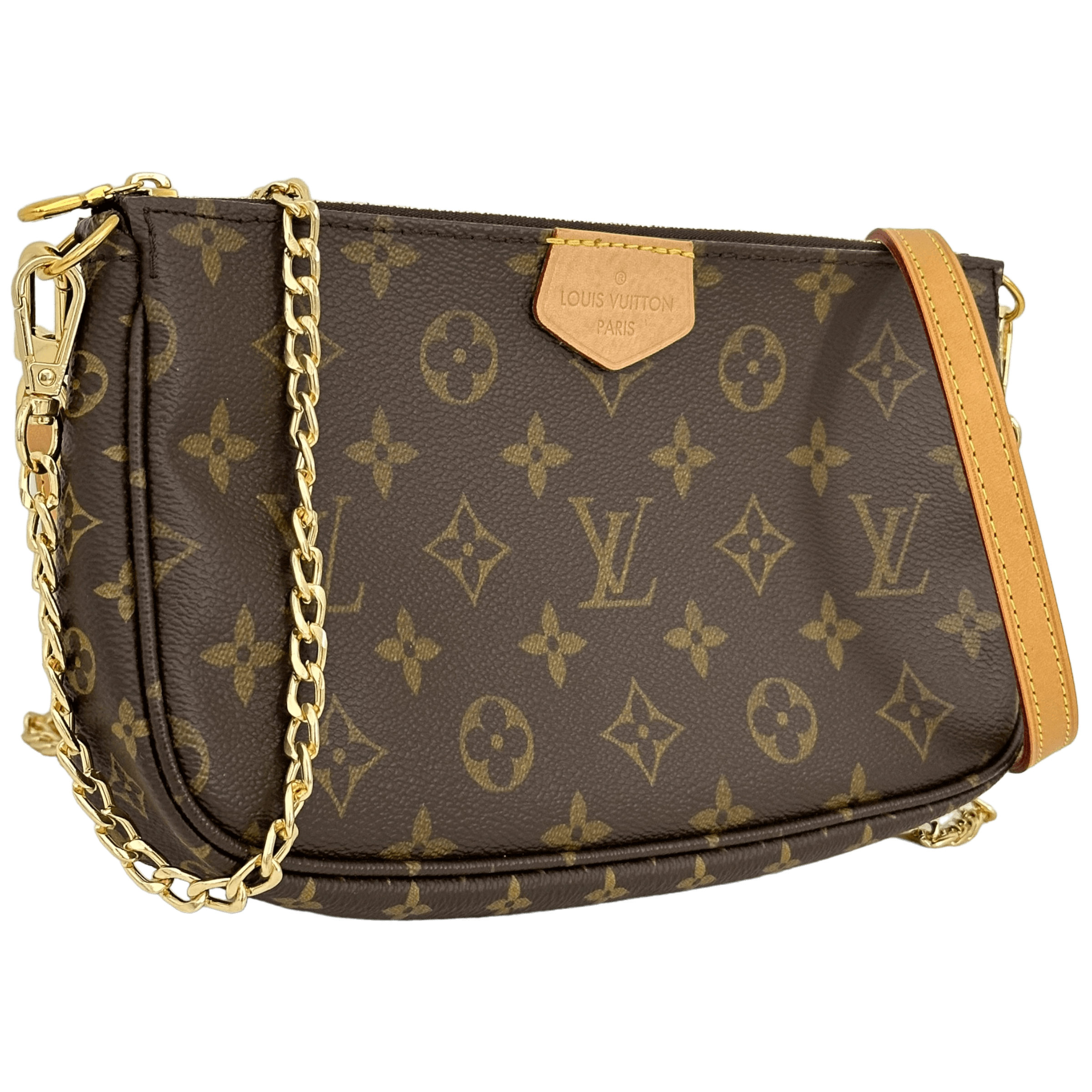 Large Multi Pochette Pouch with Generic Brand Strap/Chain