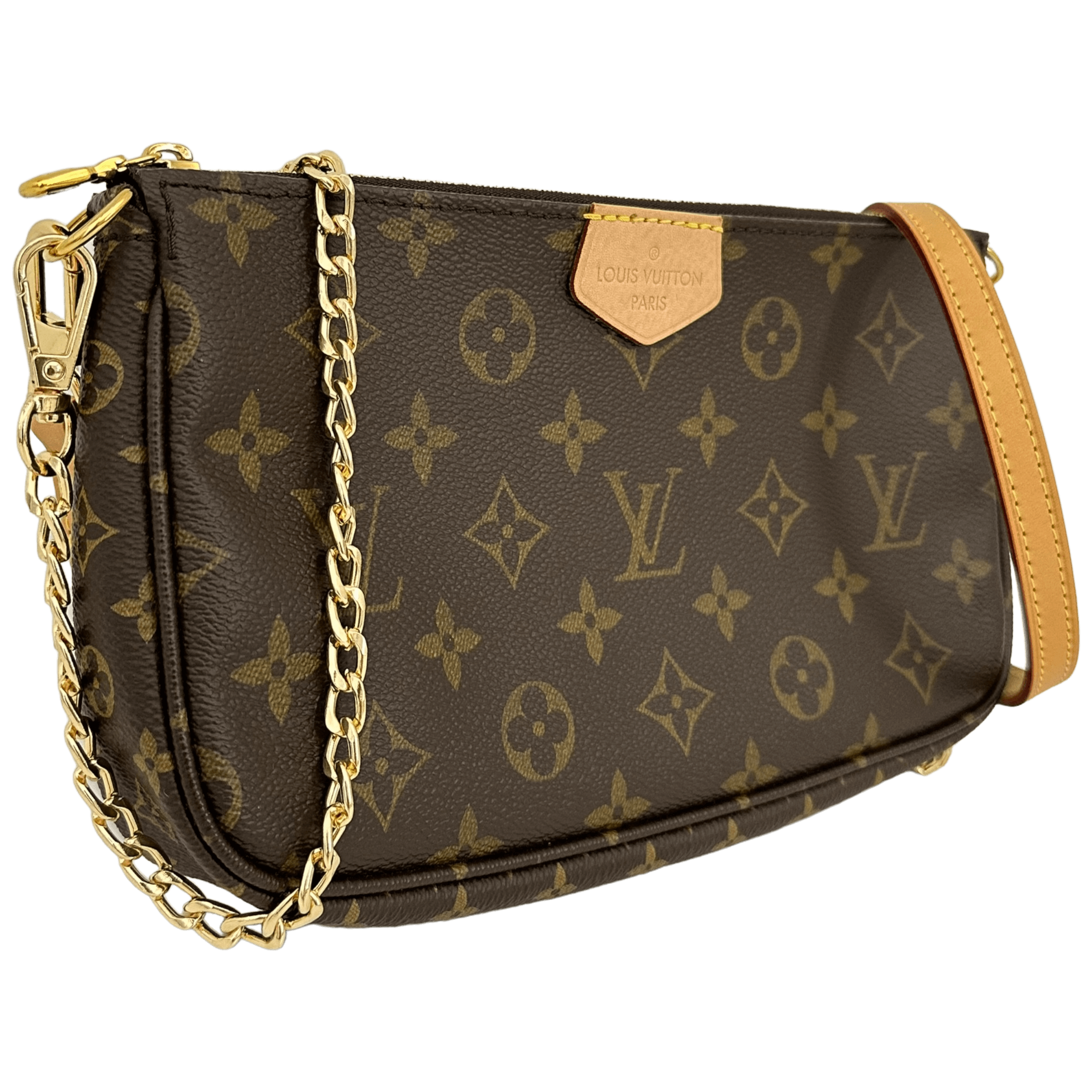 Large Multi Pochette Pouch with Generic Brand Strap/Chain