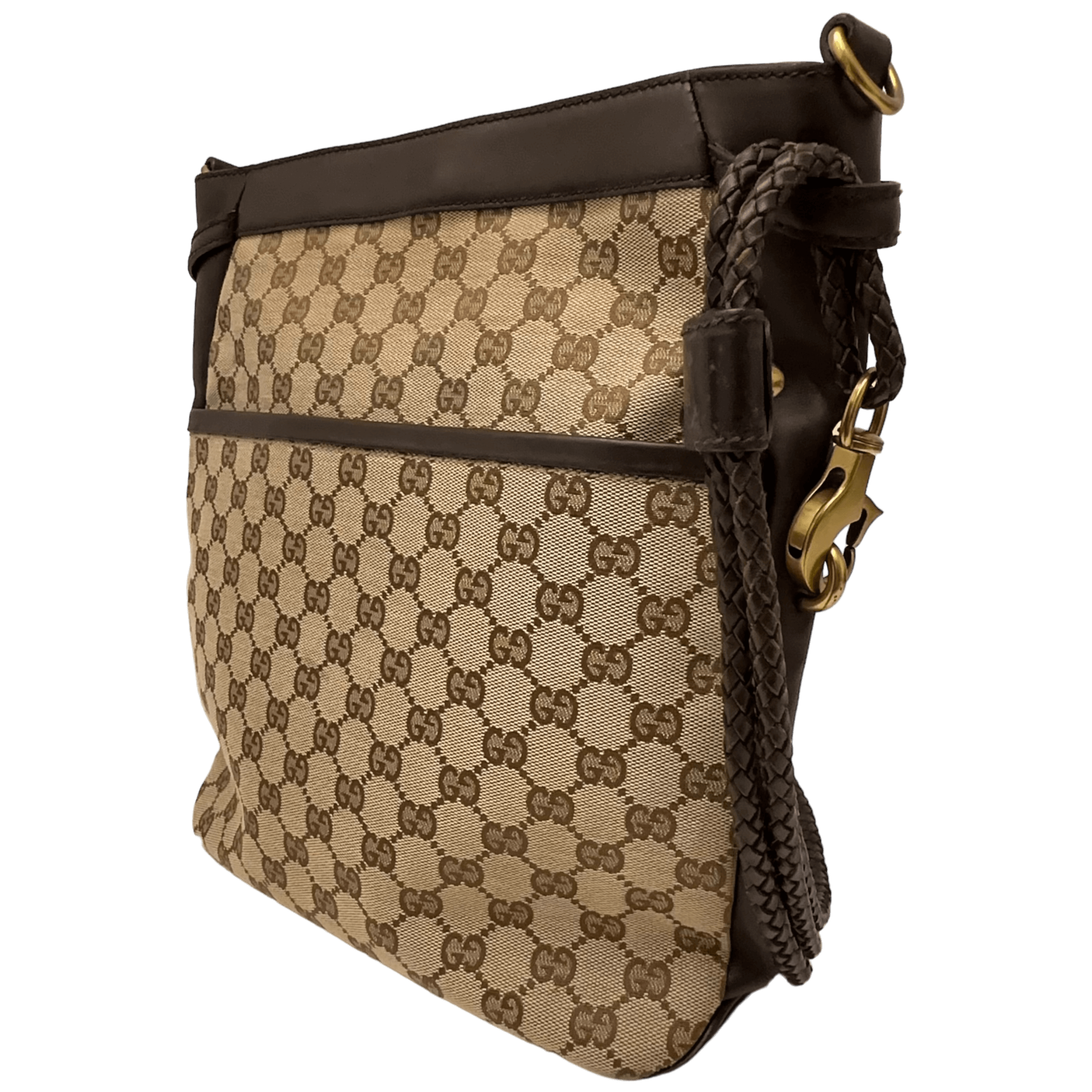 Braided GG Canvas Crossbody