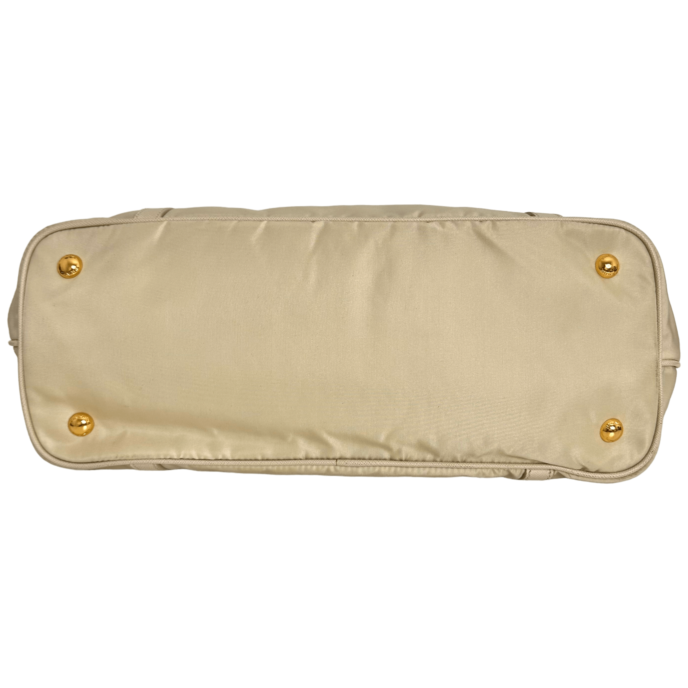 Ivory Nylon Tessuto Tote