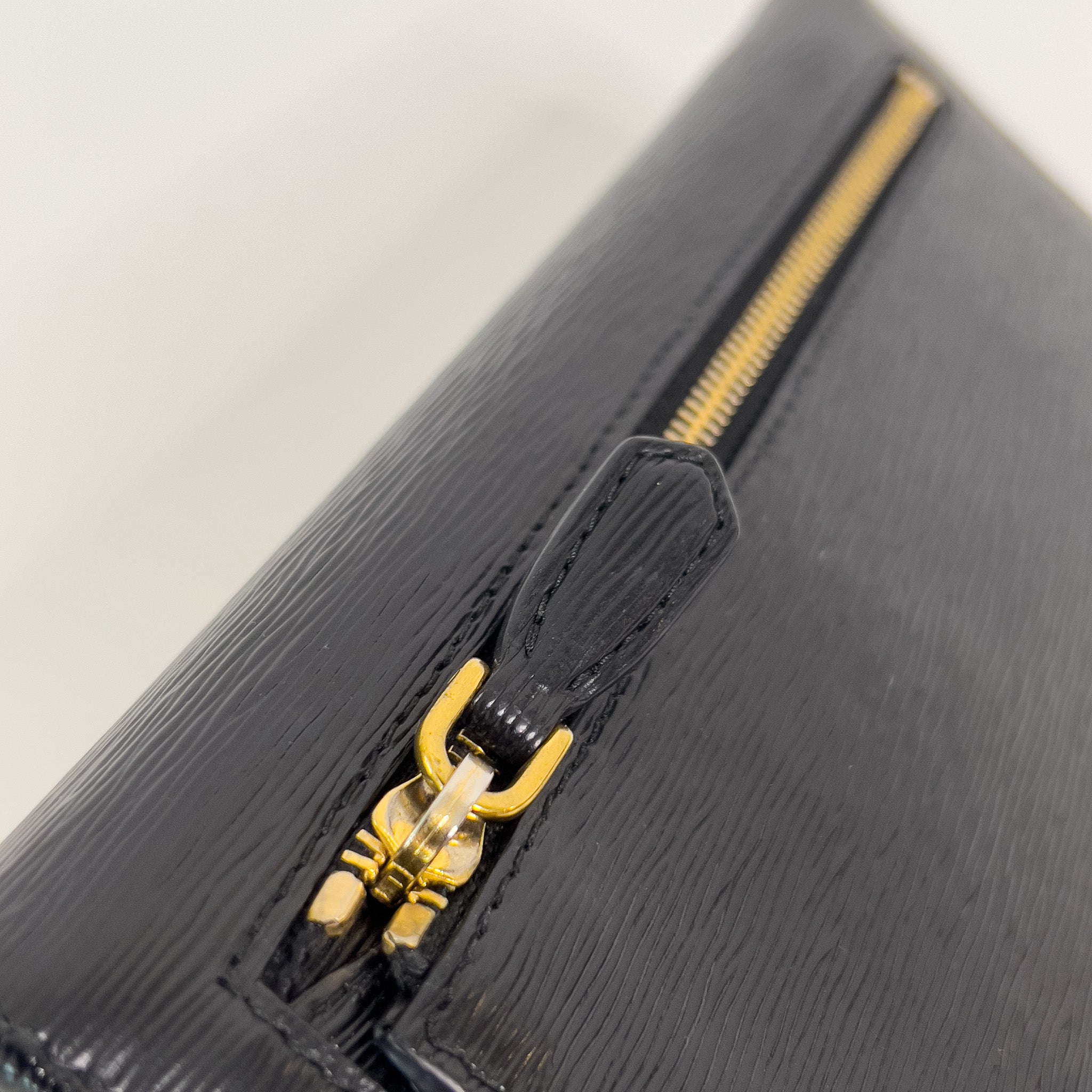 Black Leather Wallet with Chain