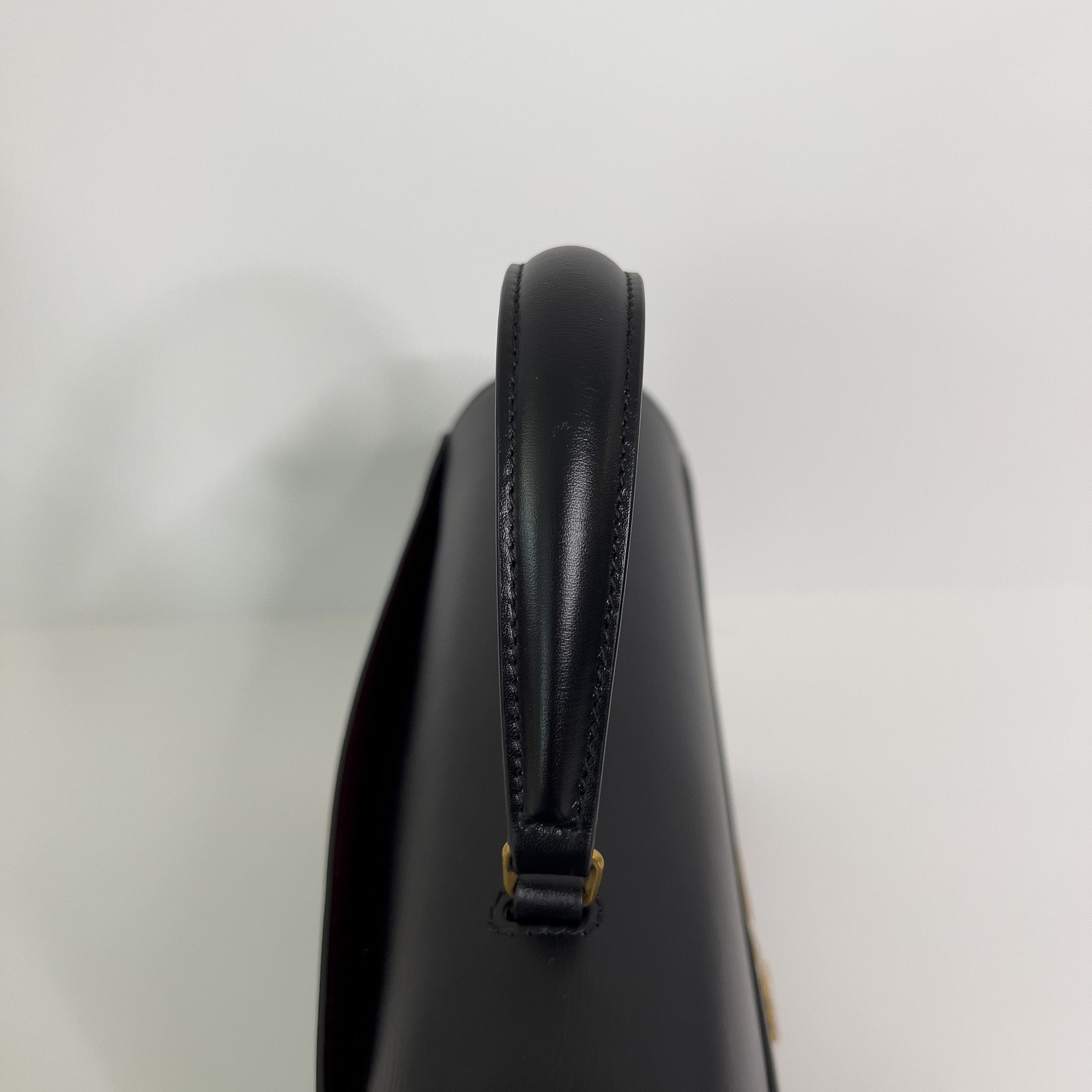 Medium Cassandra Top Handle Leather and Suade