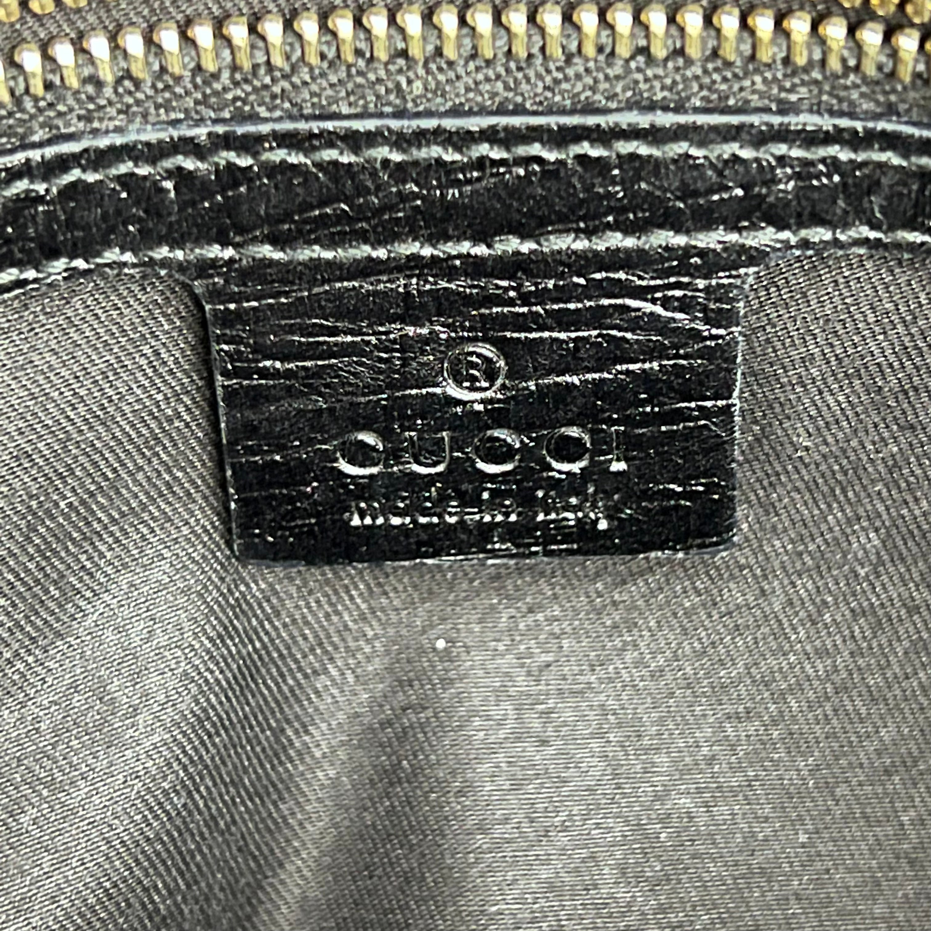 Black Horsebit Shoulder Bag