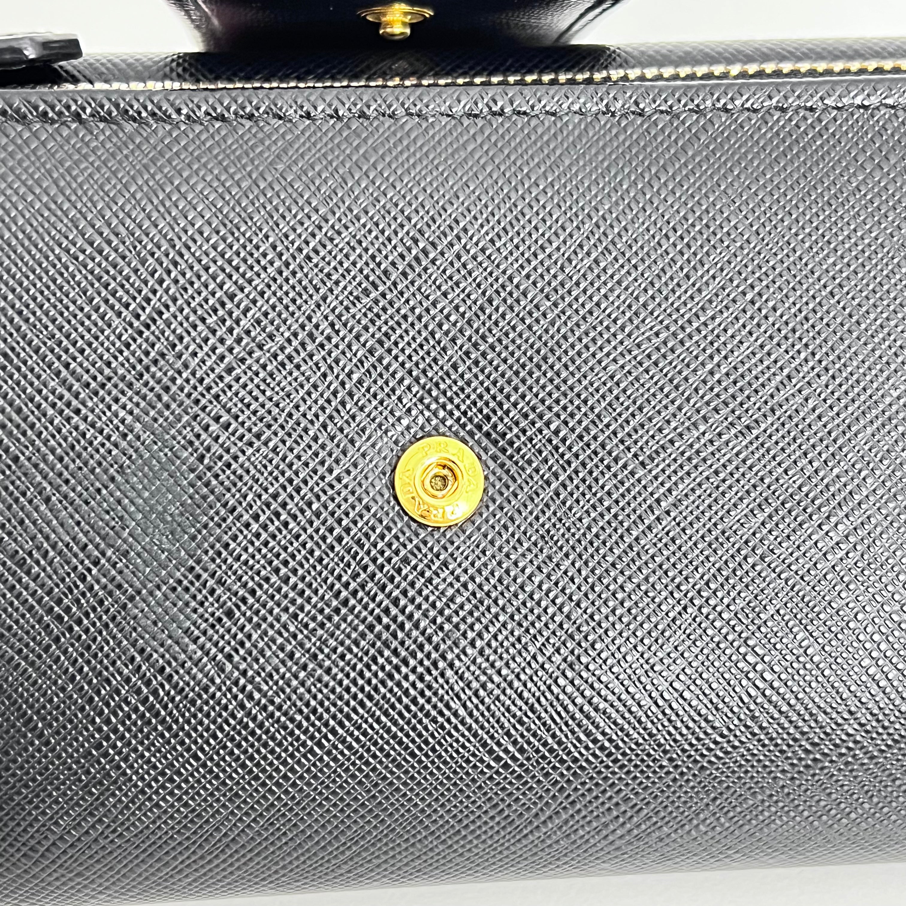 Black Saffiano Long Wallet