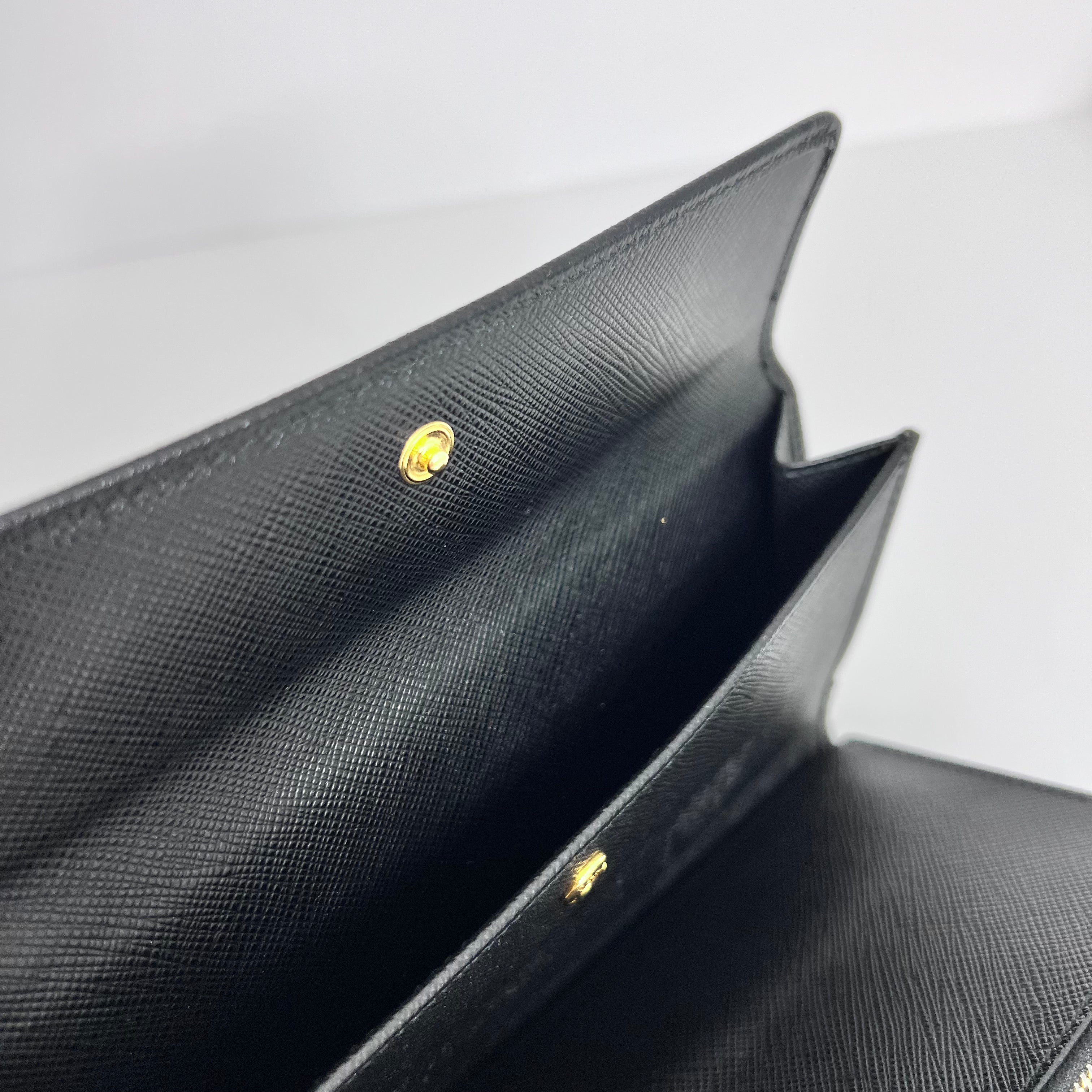 Black Saffiano Long Wallet