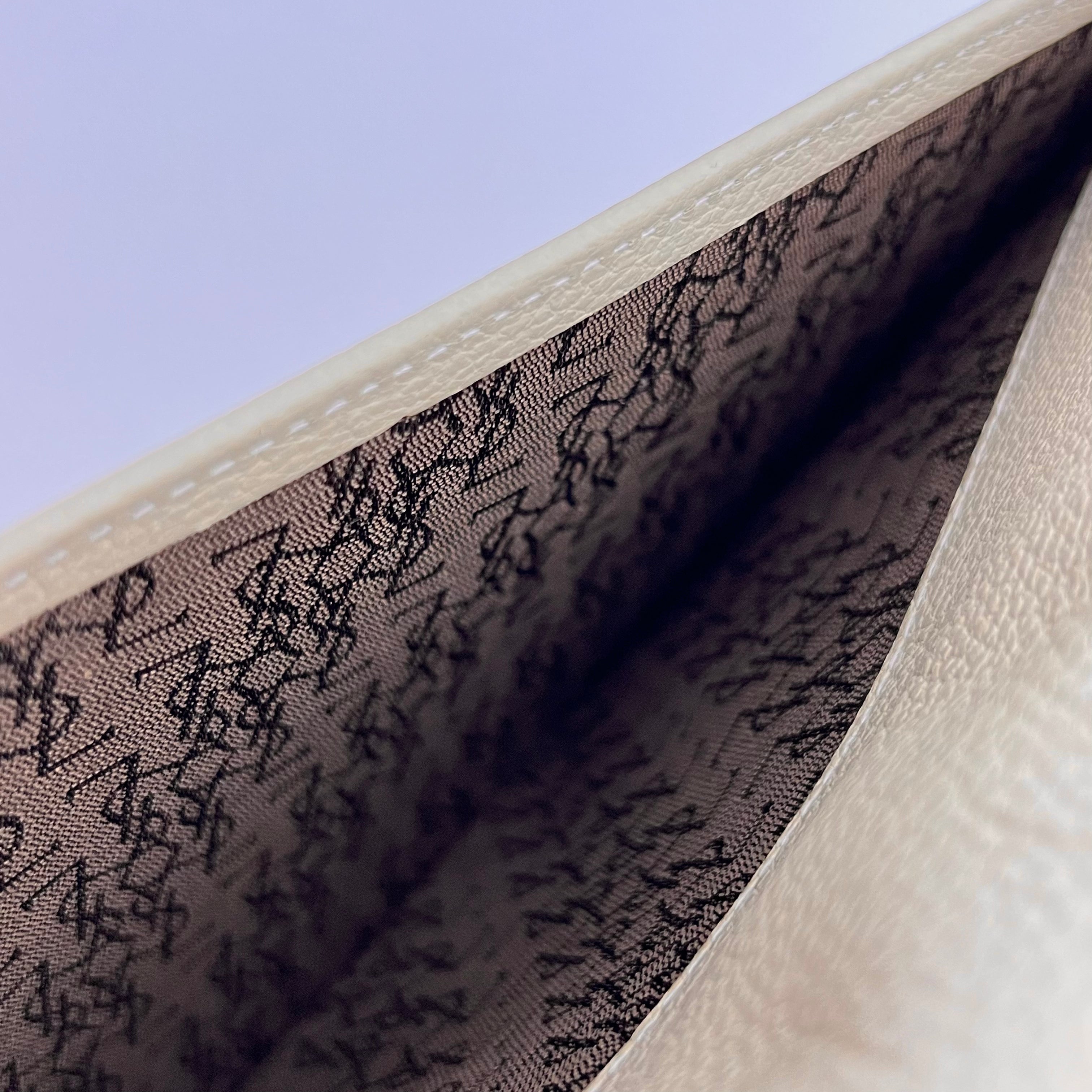 Cream Vintage Envelope Clutch