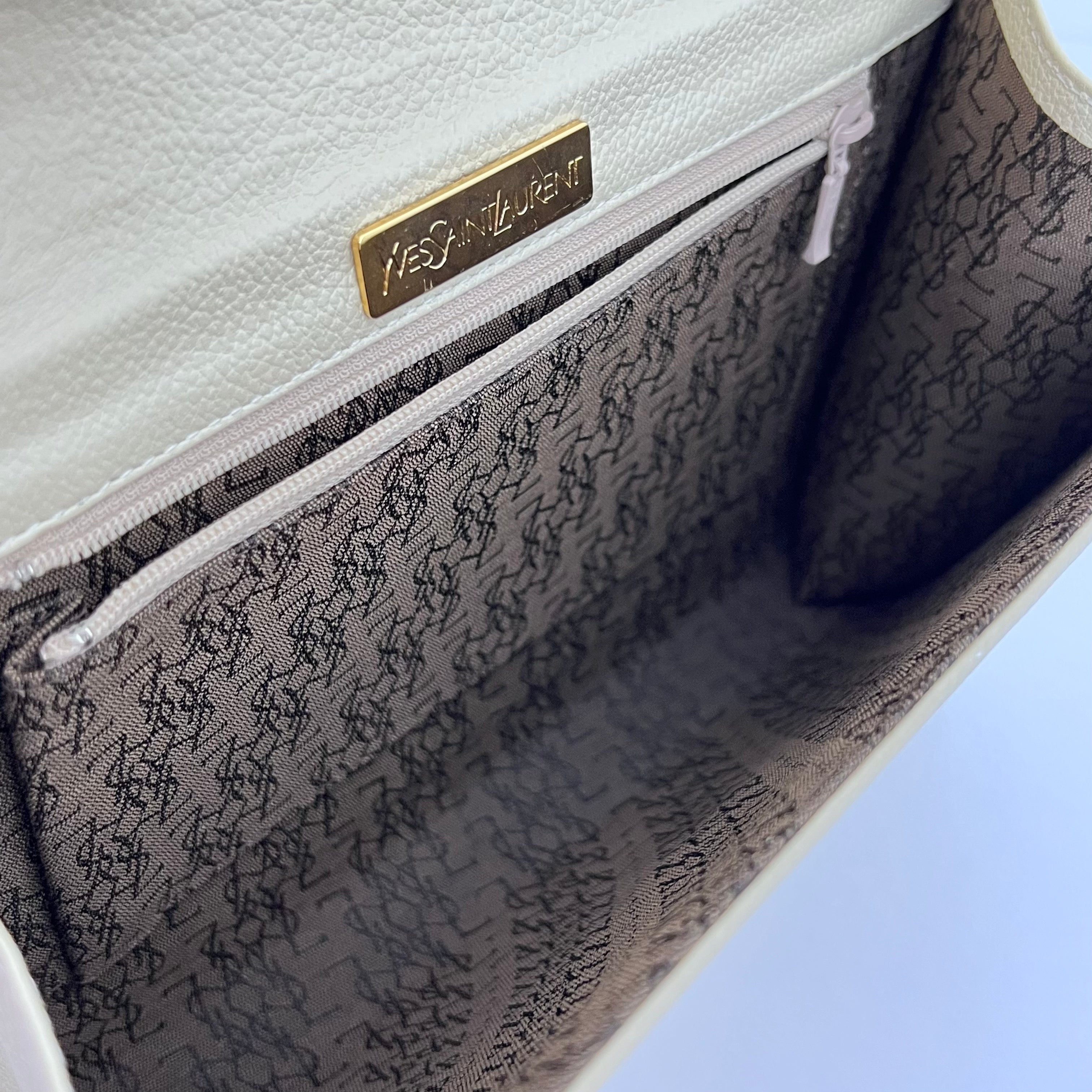 Cream Vintage Envelope Clutch