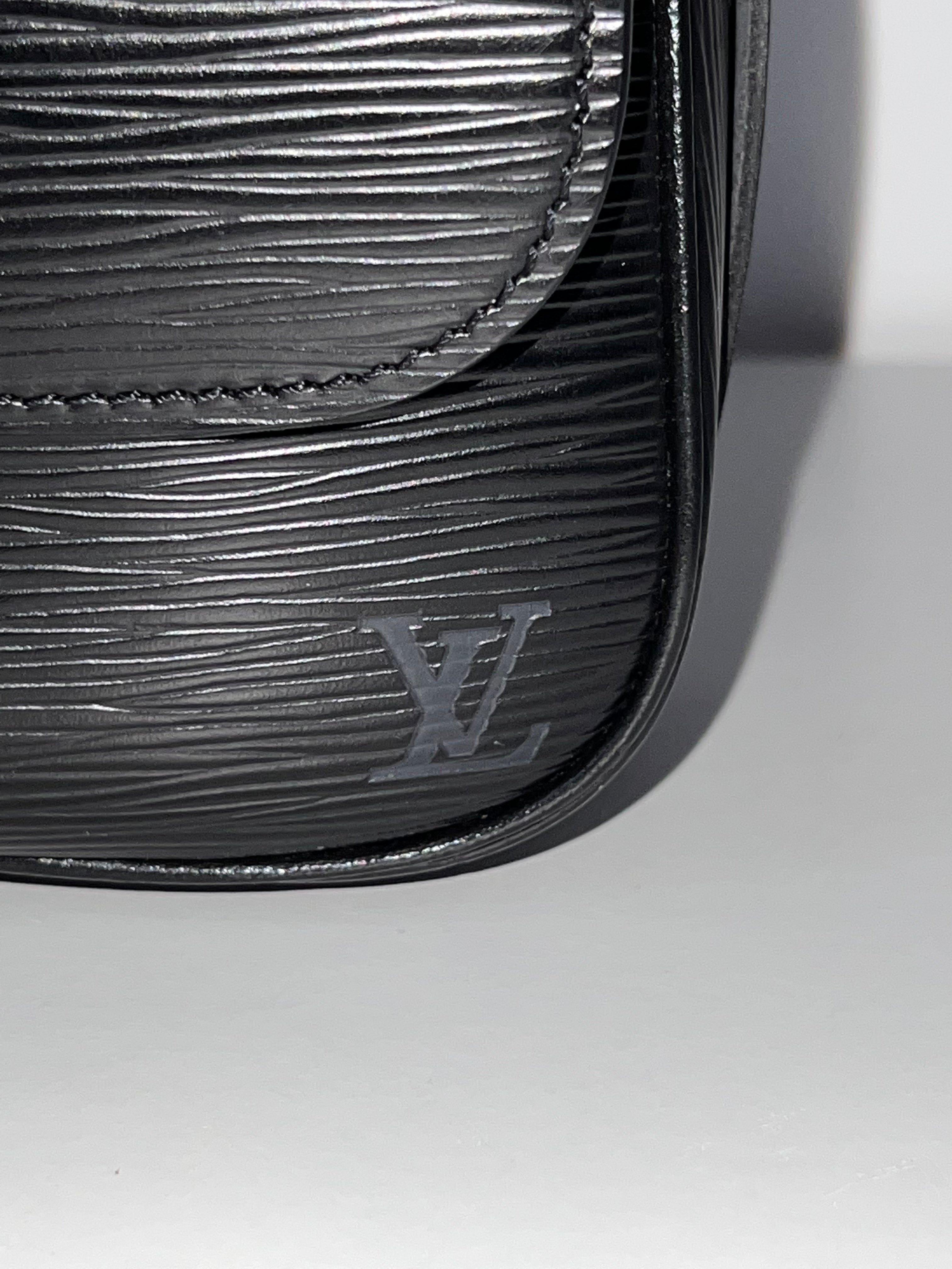 Black Epi Cartouchiere Crossbody