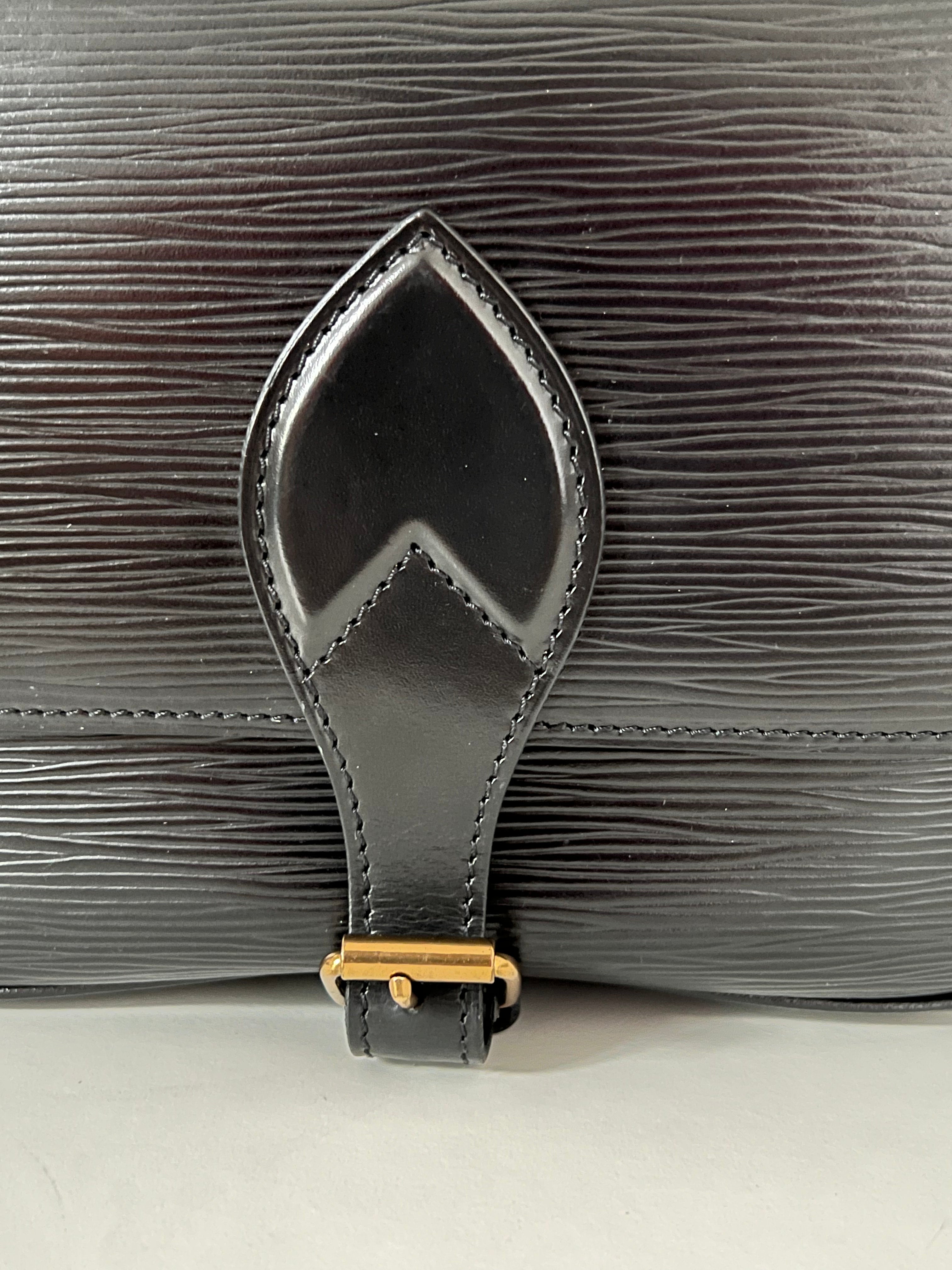 Black Epi Cartouchiere Crossbody