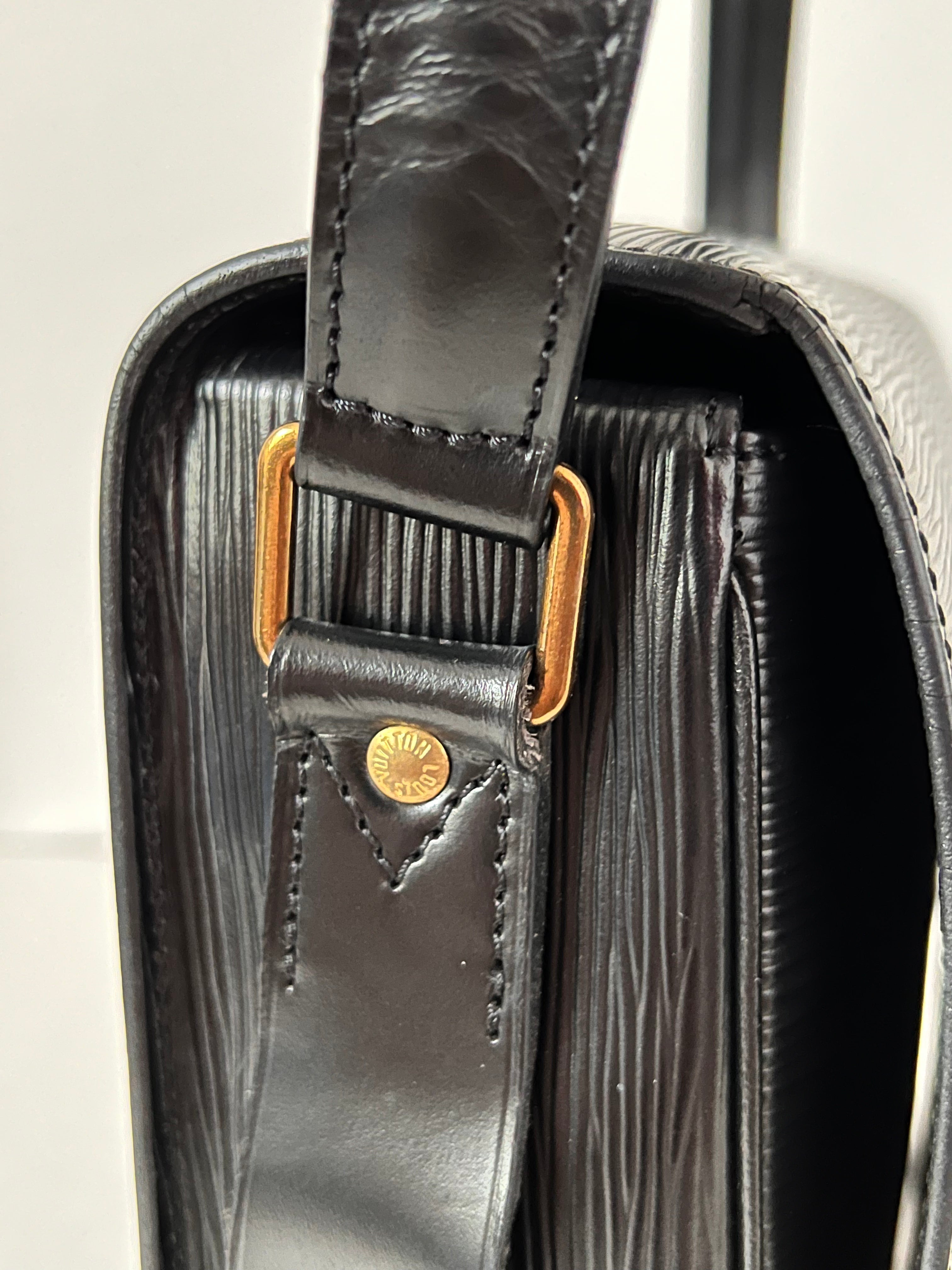 Black Epi Cartouchiere Crossbody