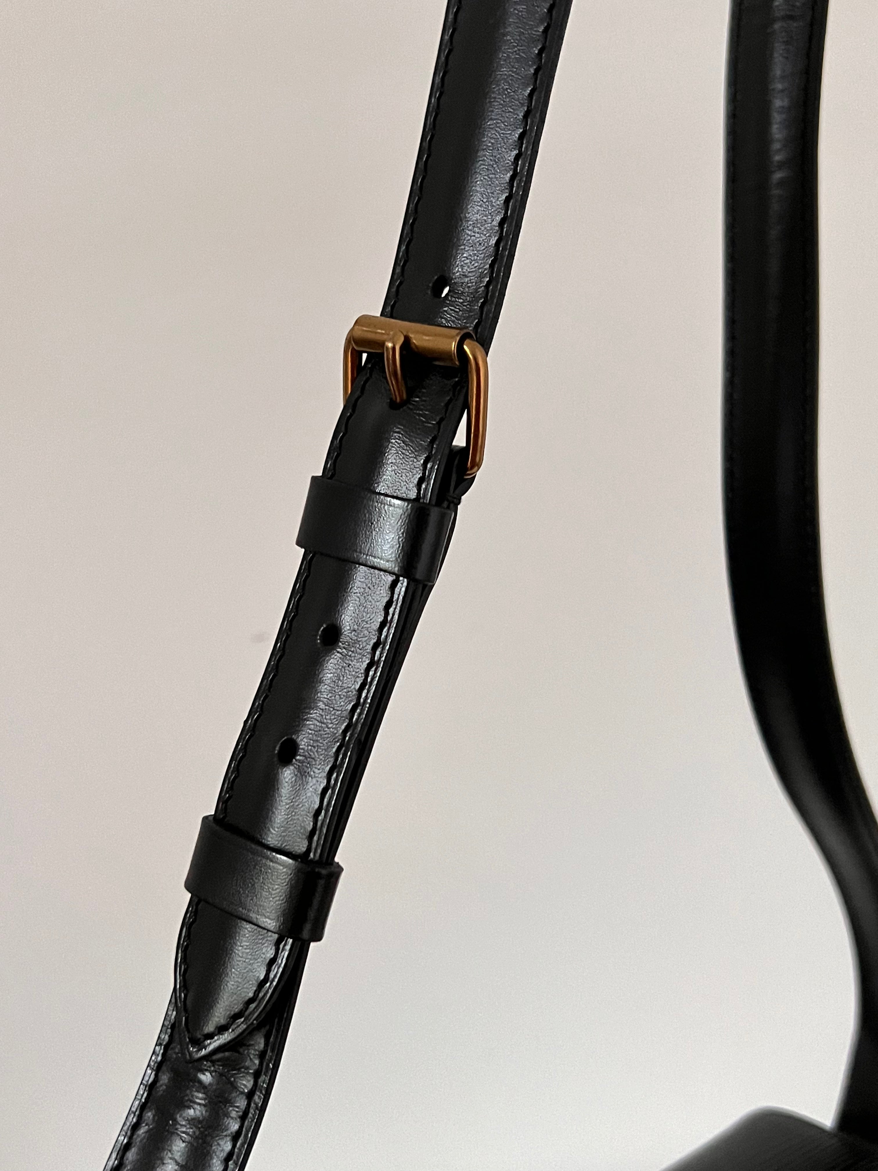 Black Epi Cartouchiere Crossbody