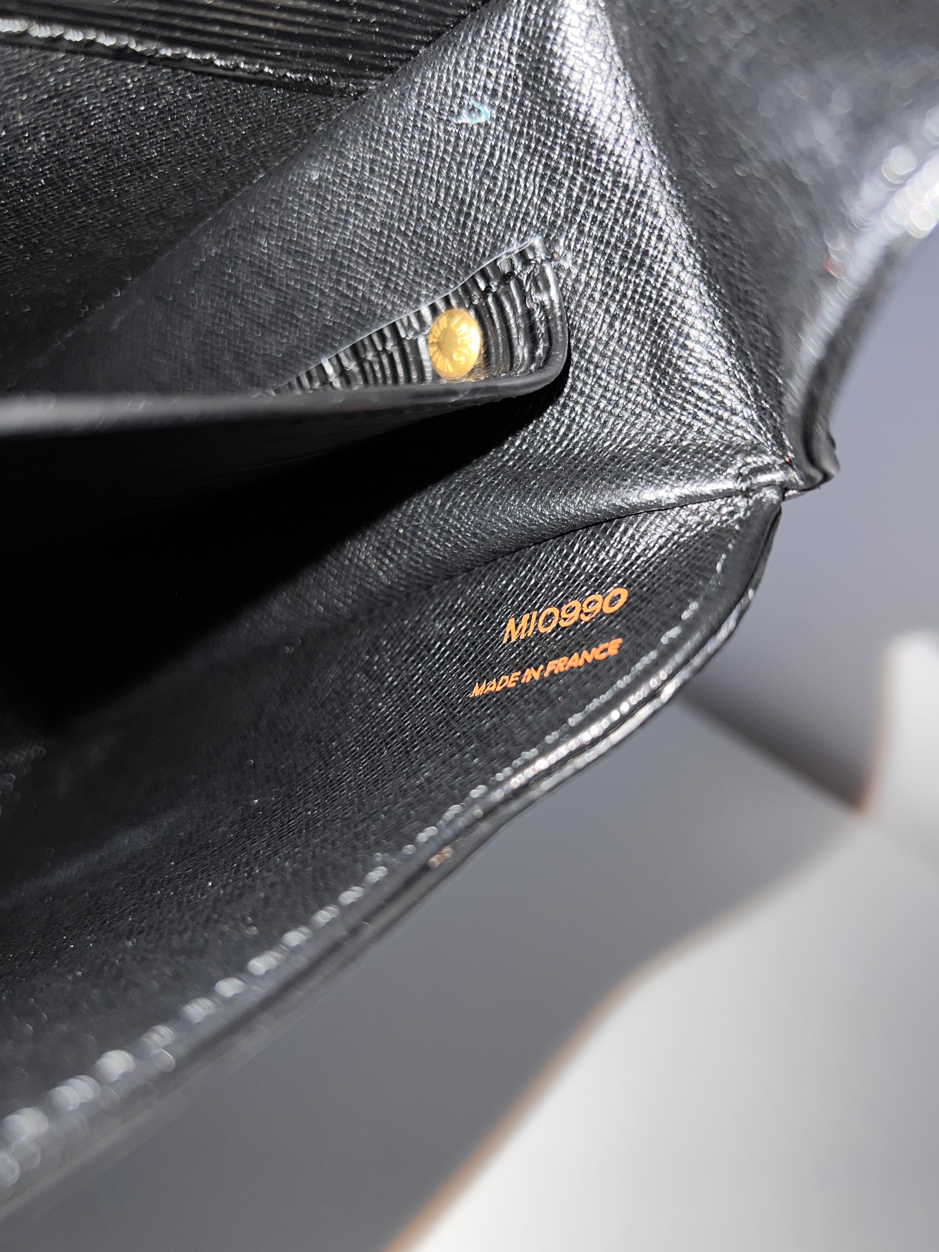 Black Epi Cartouchiere Crossbody