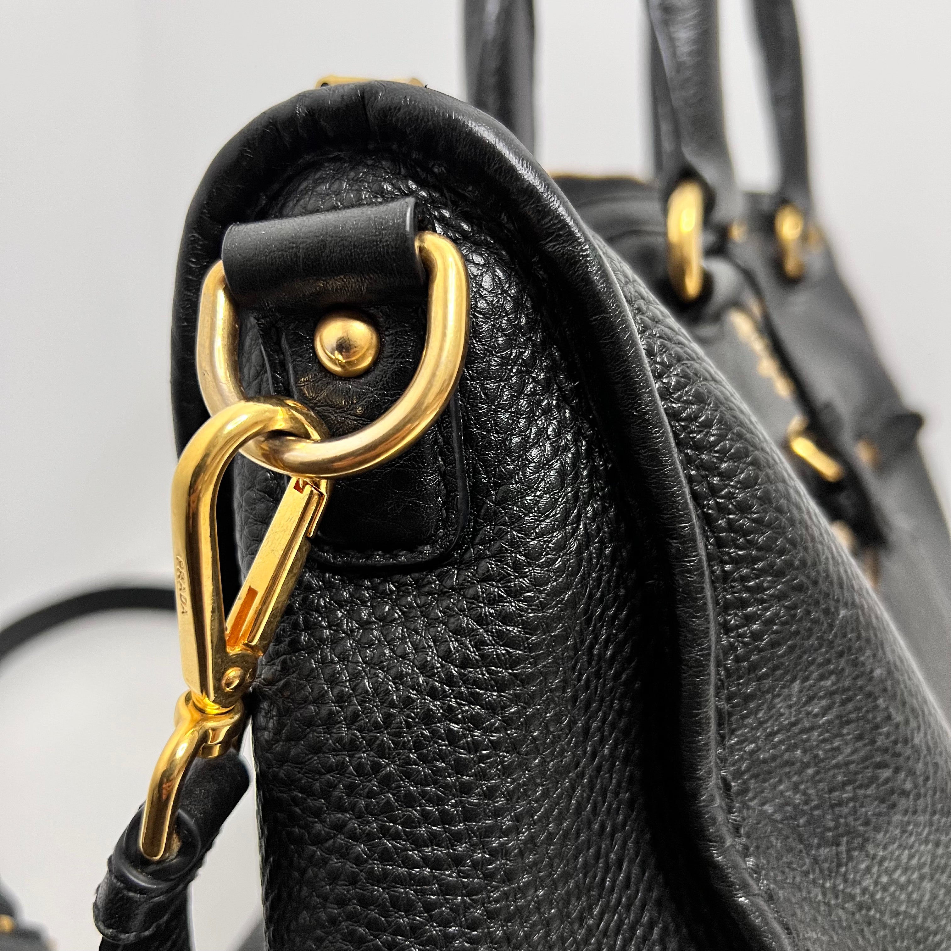 Black Vitello Daino Bag