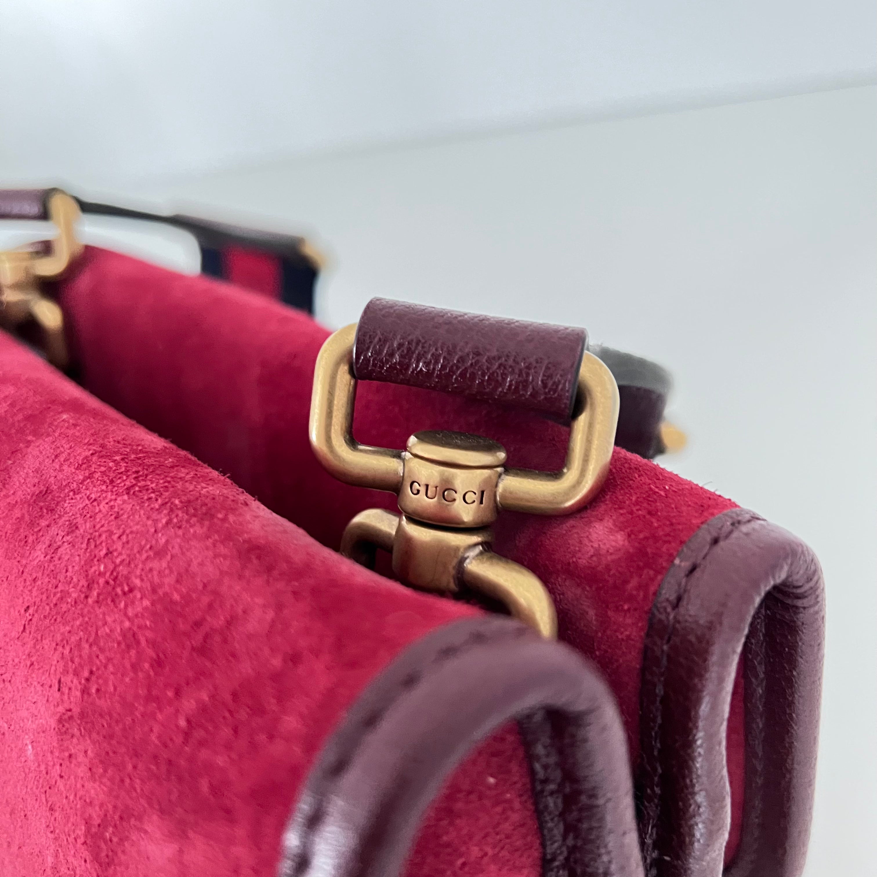 Small Suede Neo Vintage Double Flap Messenger Bag