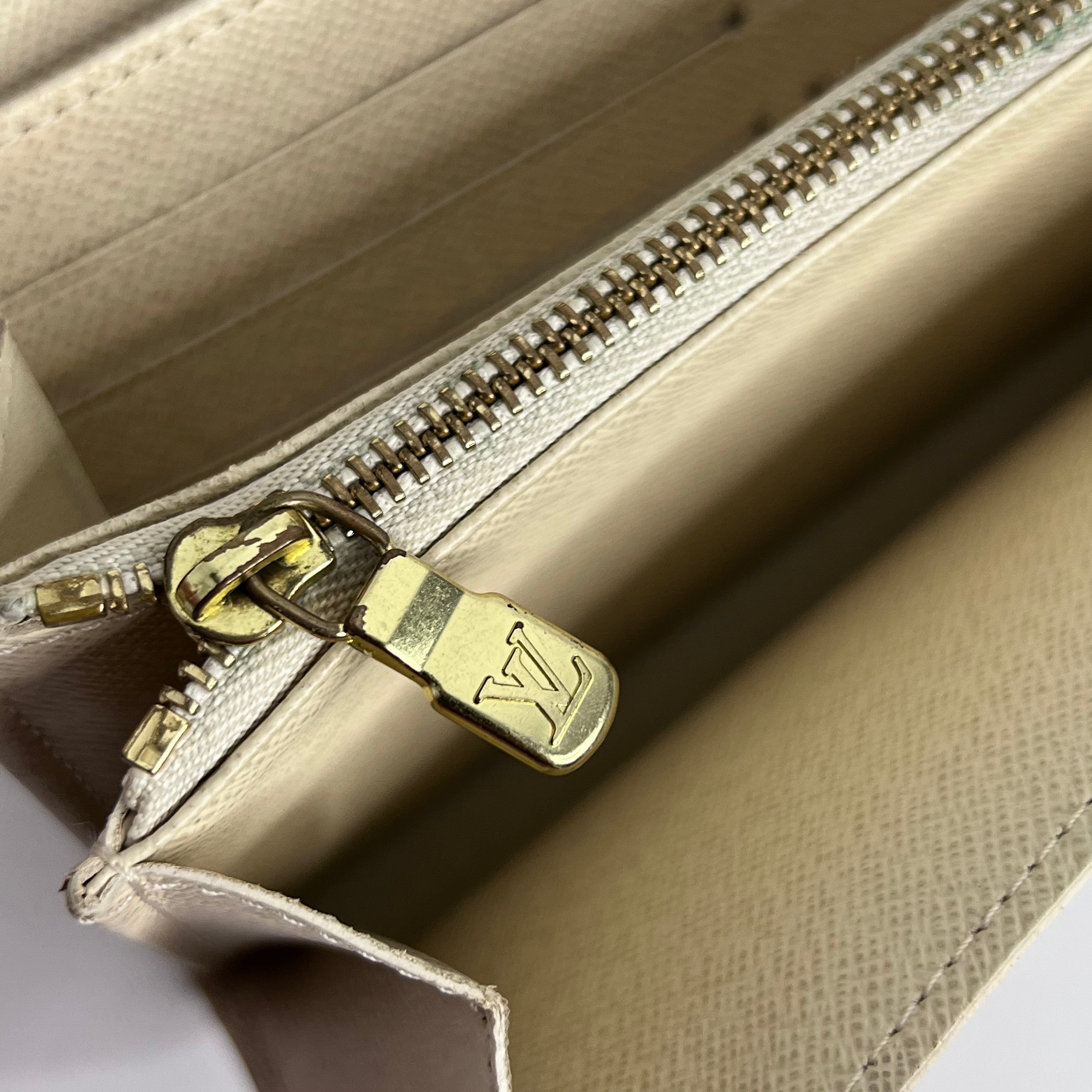 Damier Azur Long Wallet with Chain