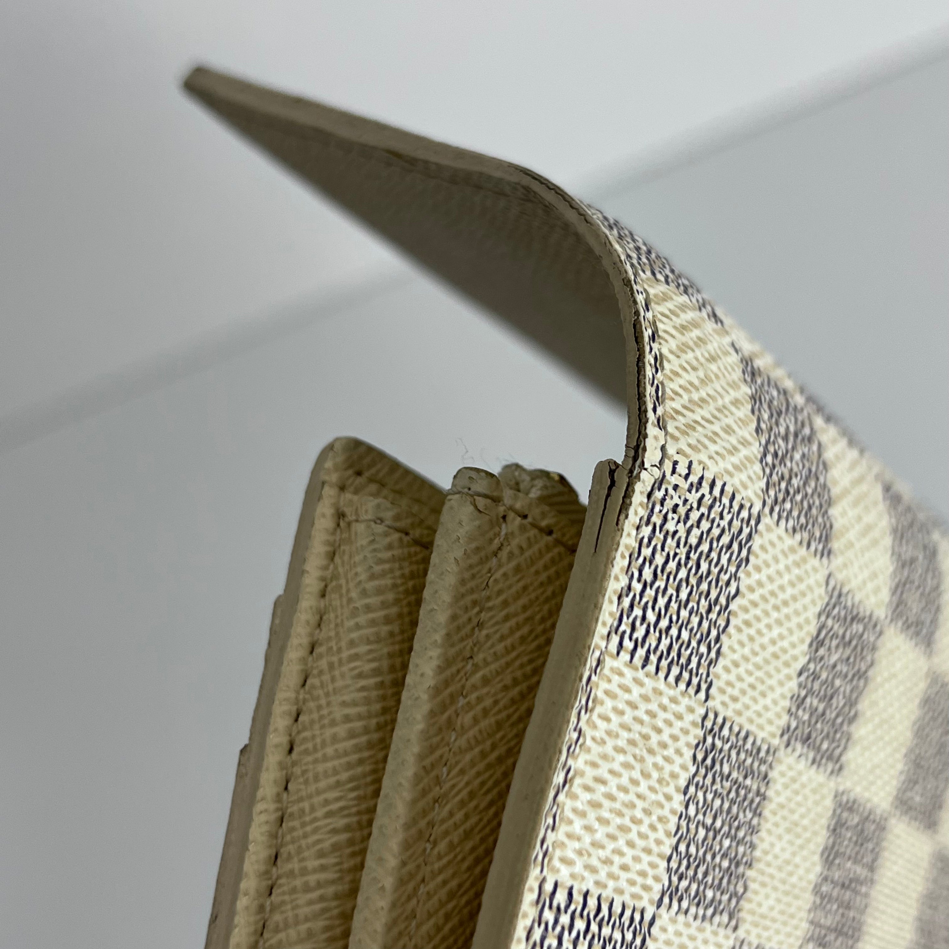 Damier Azur Long Wallet with Chain