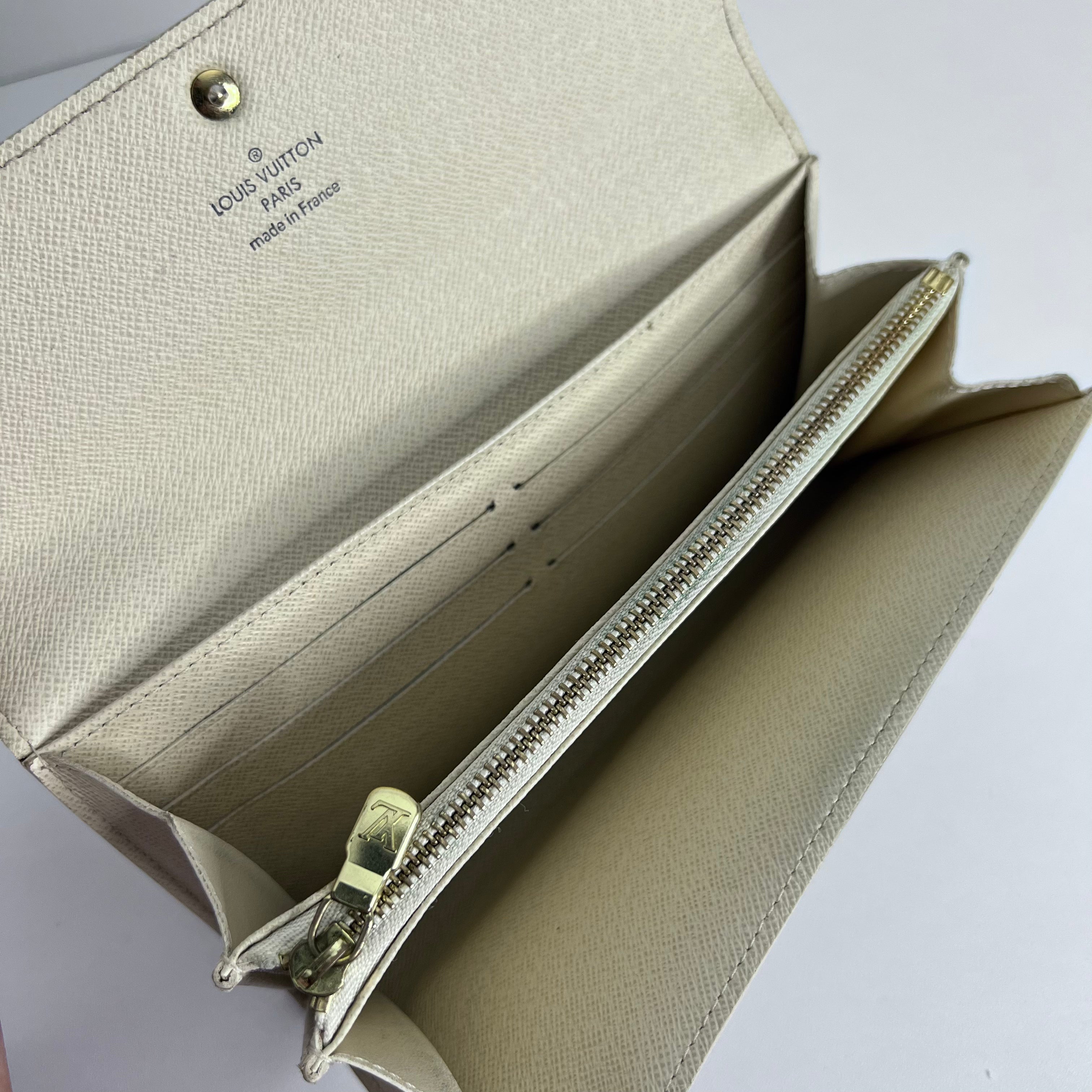 Damier Azur Long Wallet with Chain