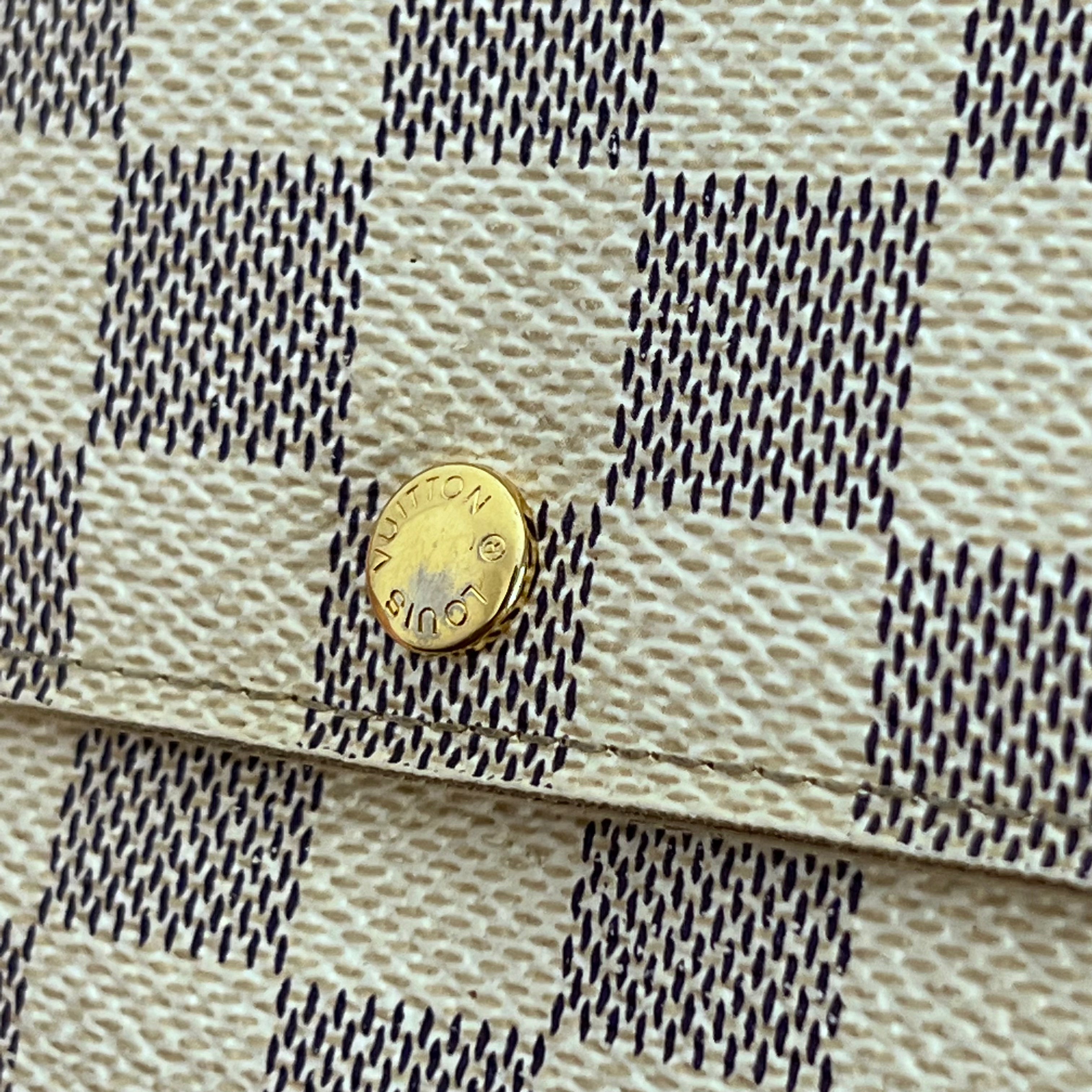 Damier Azur Long Wallet with Chain