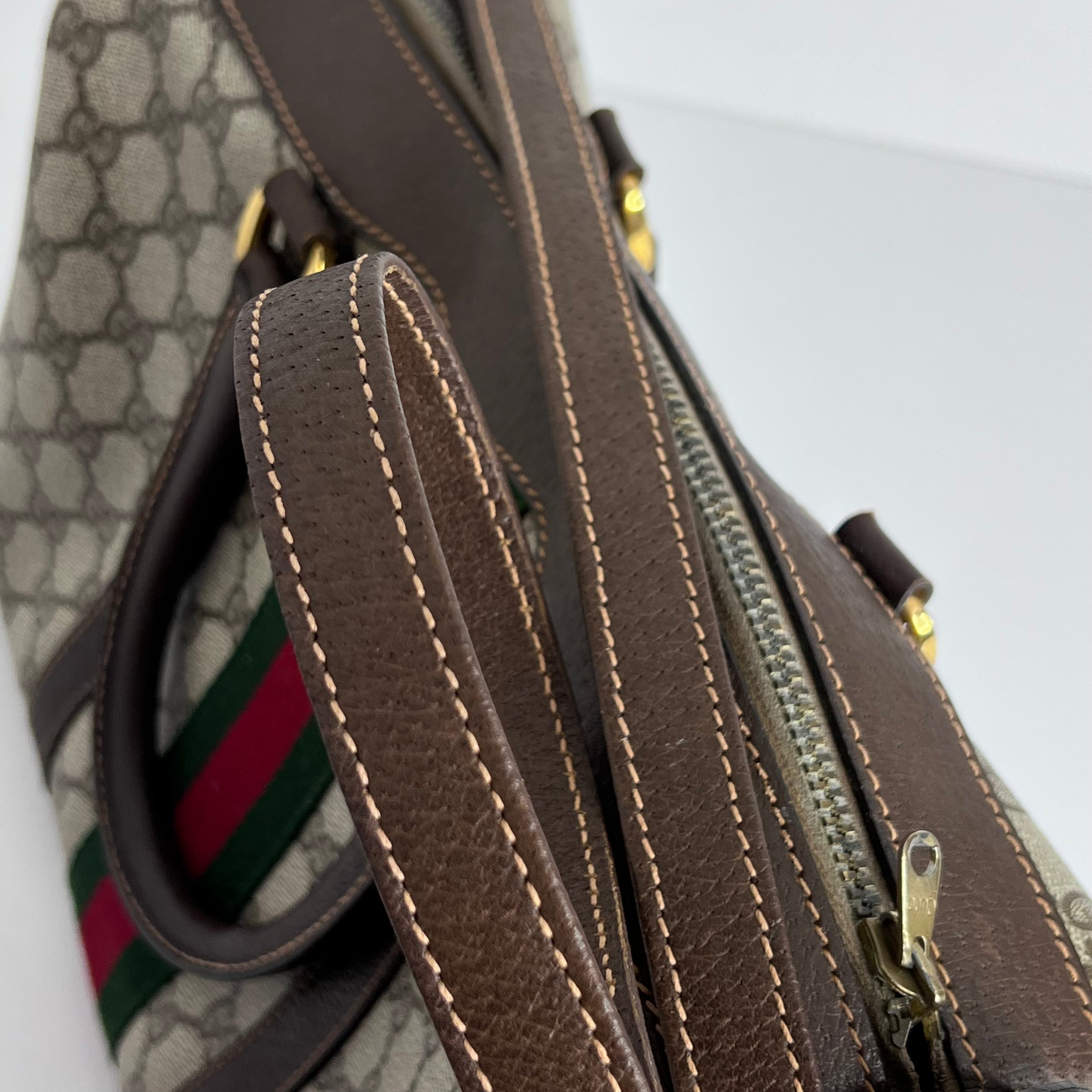 GG Supreme Boston Bag w/ Strap