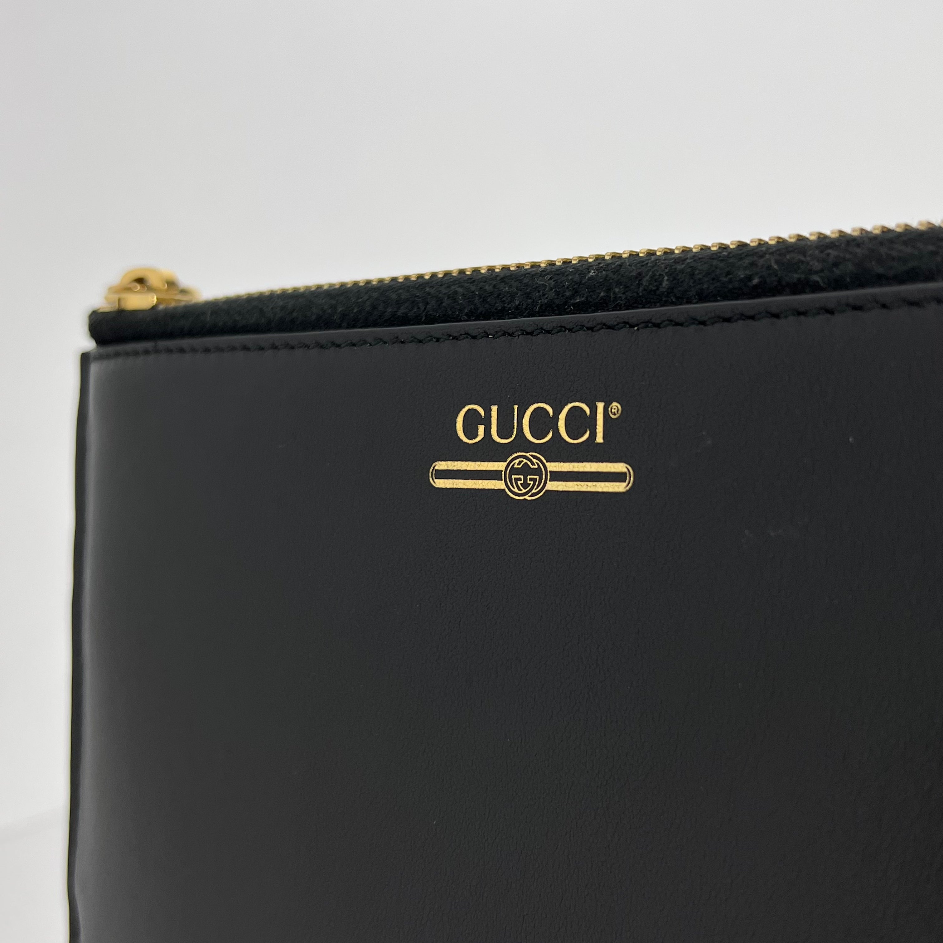 Black Half Zip Long Wallet