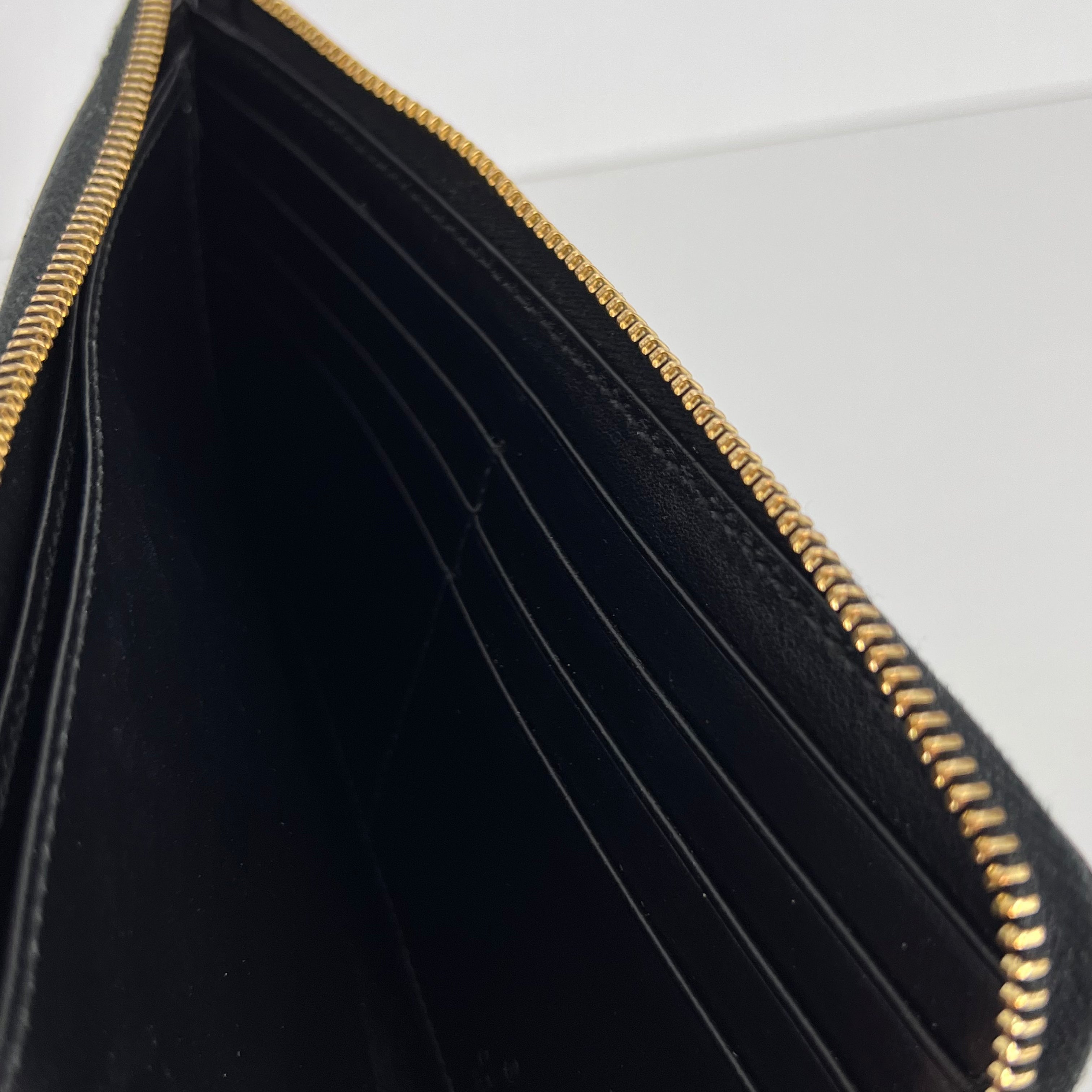 Black Half Zip Long Wallet