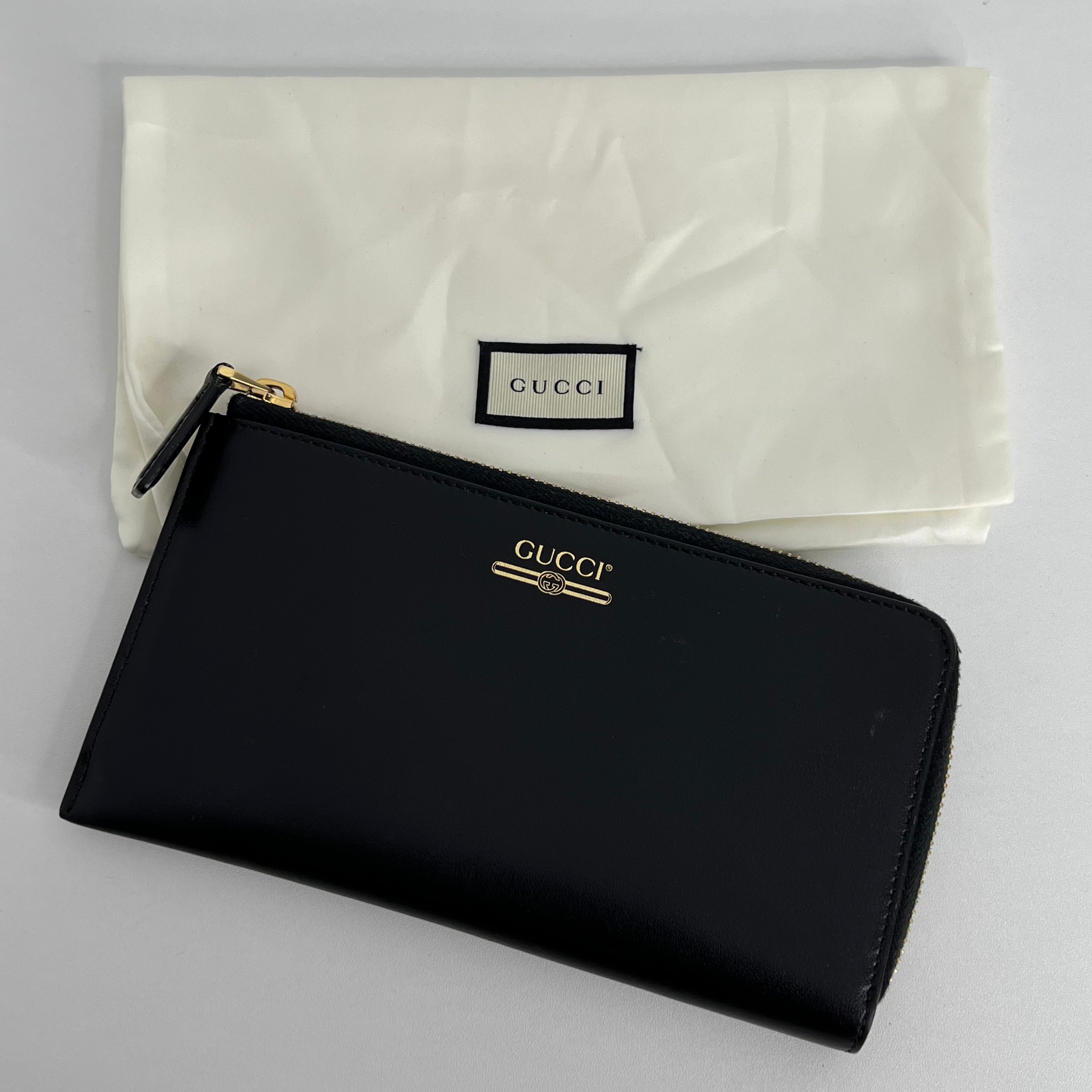 Black Half Zip Long Wallet