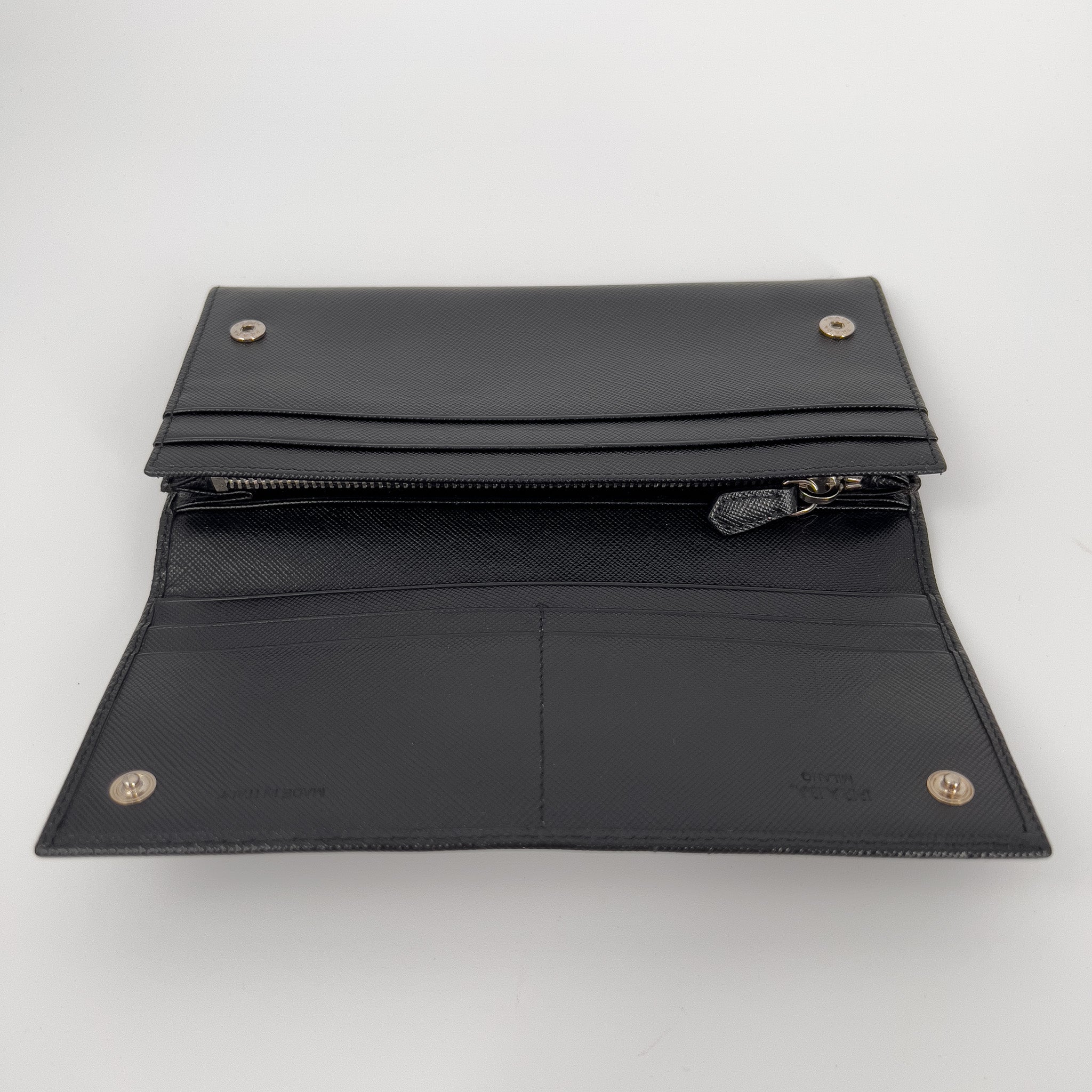 Black Saffiano Leather - Classic logo