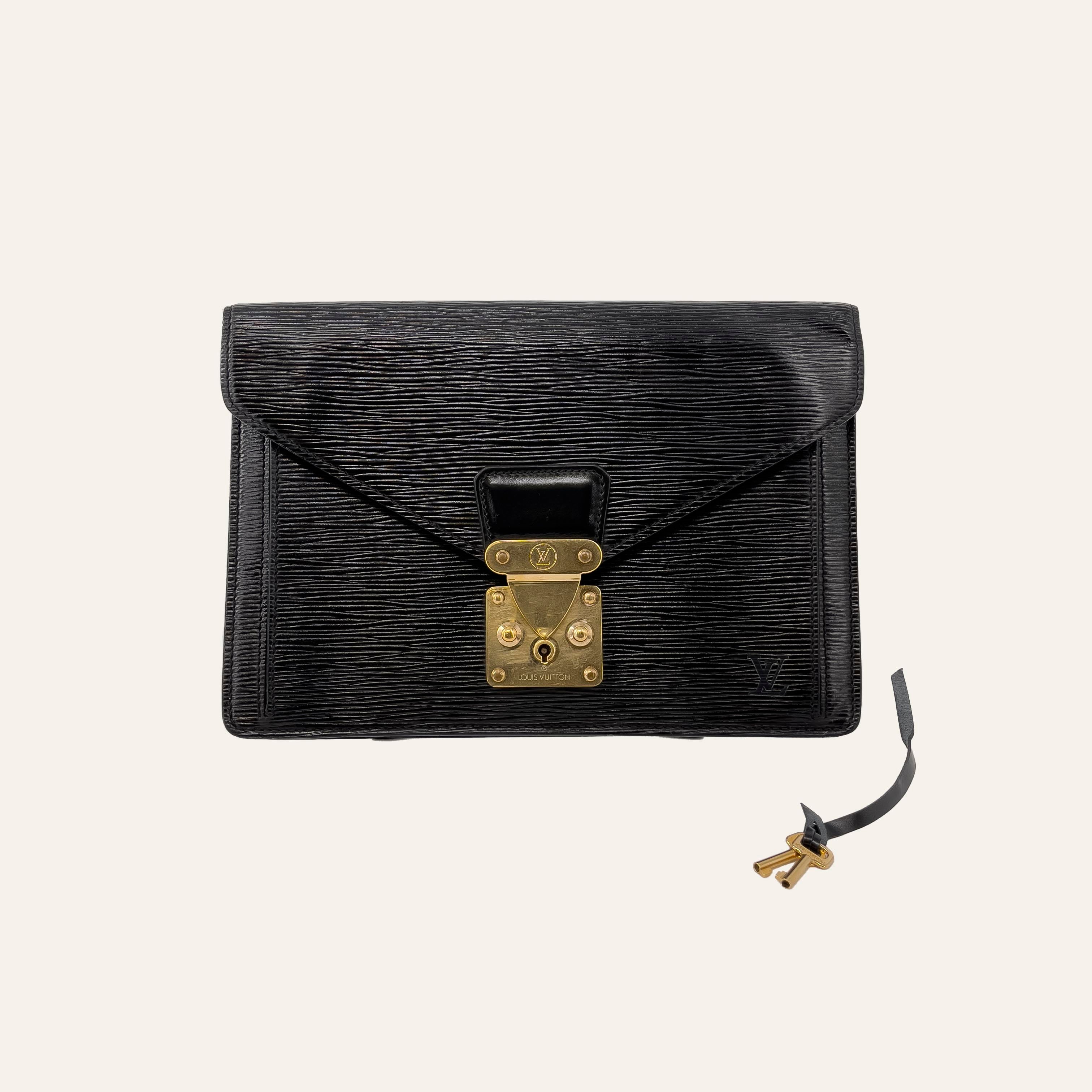 Black Epi Pochette Serie Dragonne