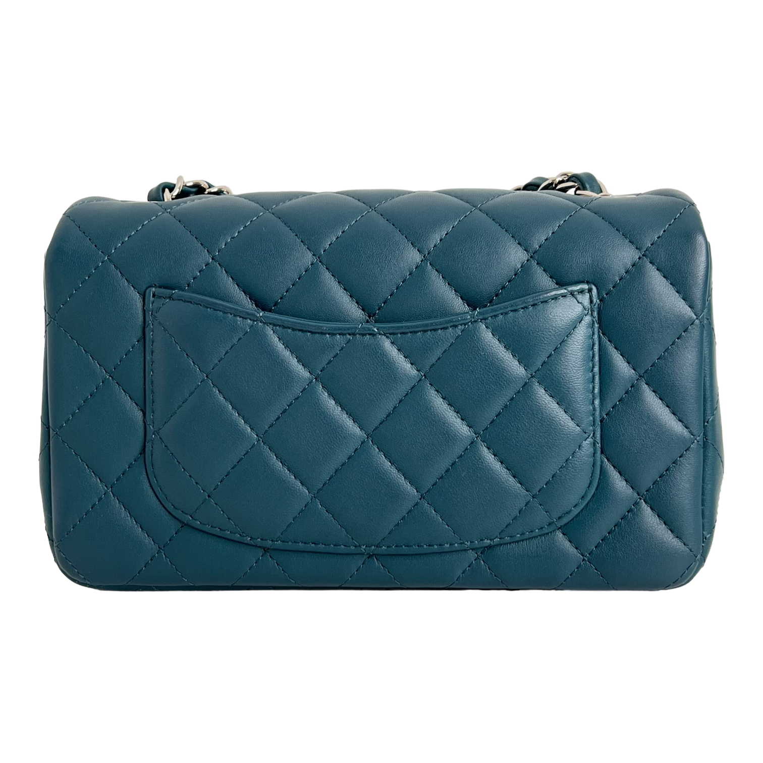 Mini Rectangle Flap in Bleu Fonce
