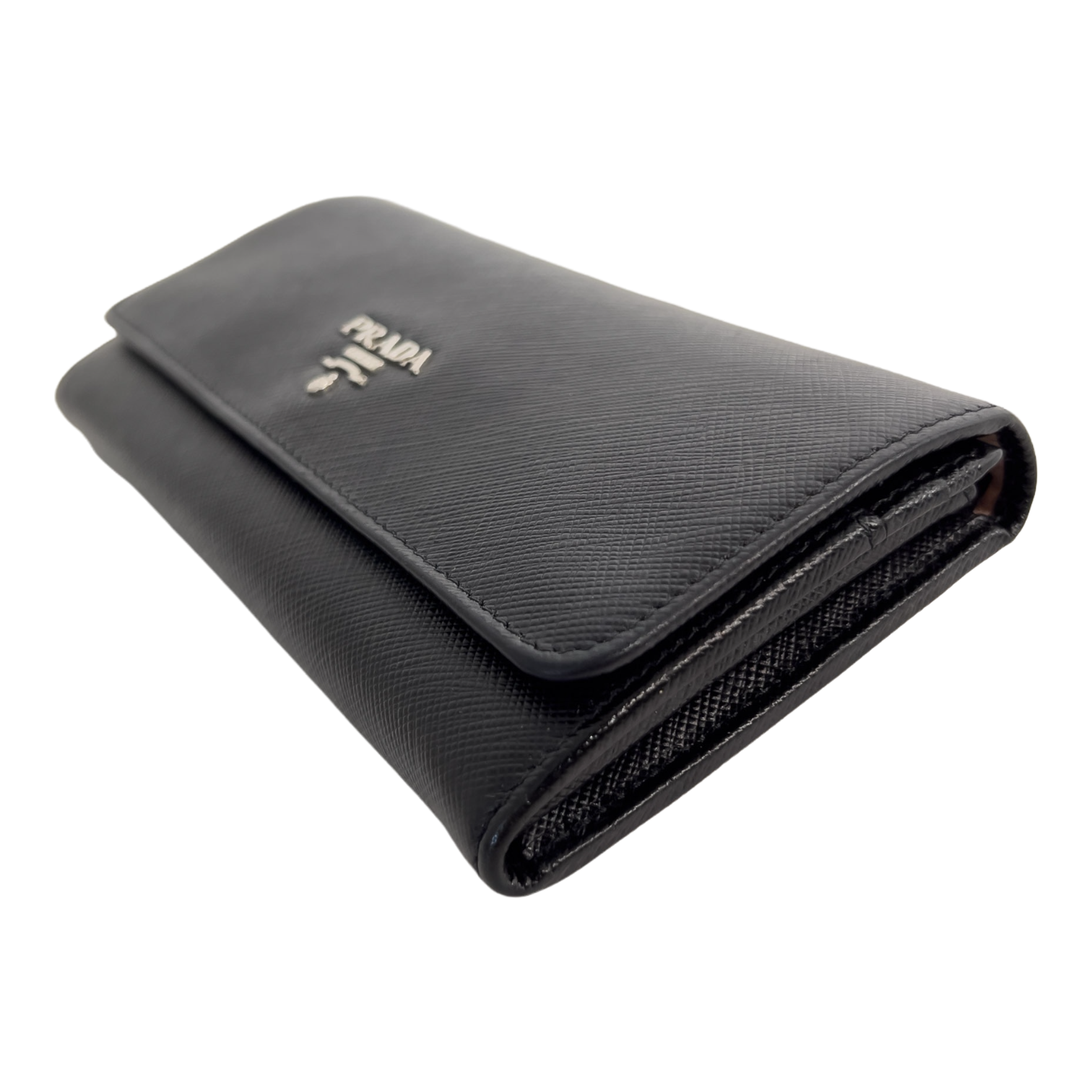 Black Saffiano Long Wallet