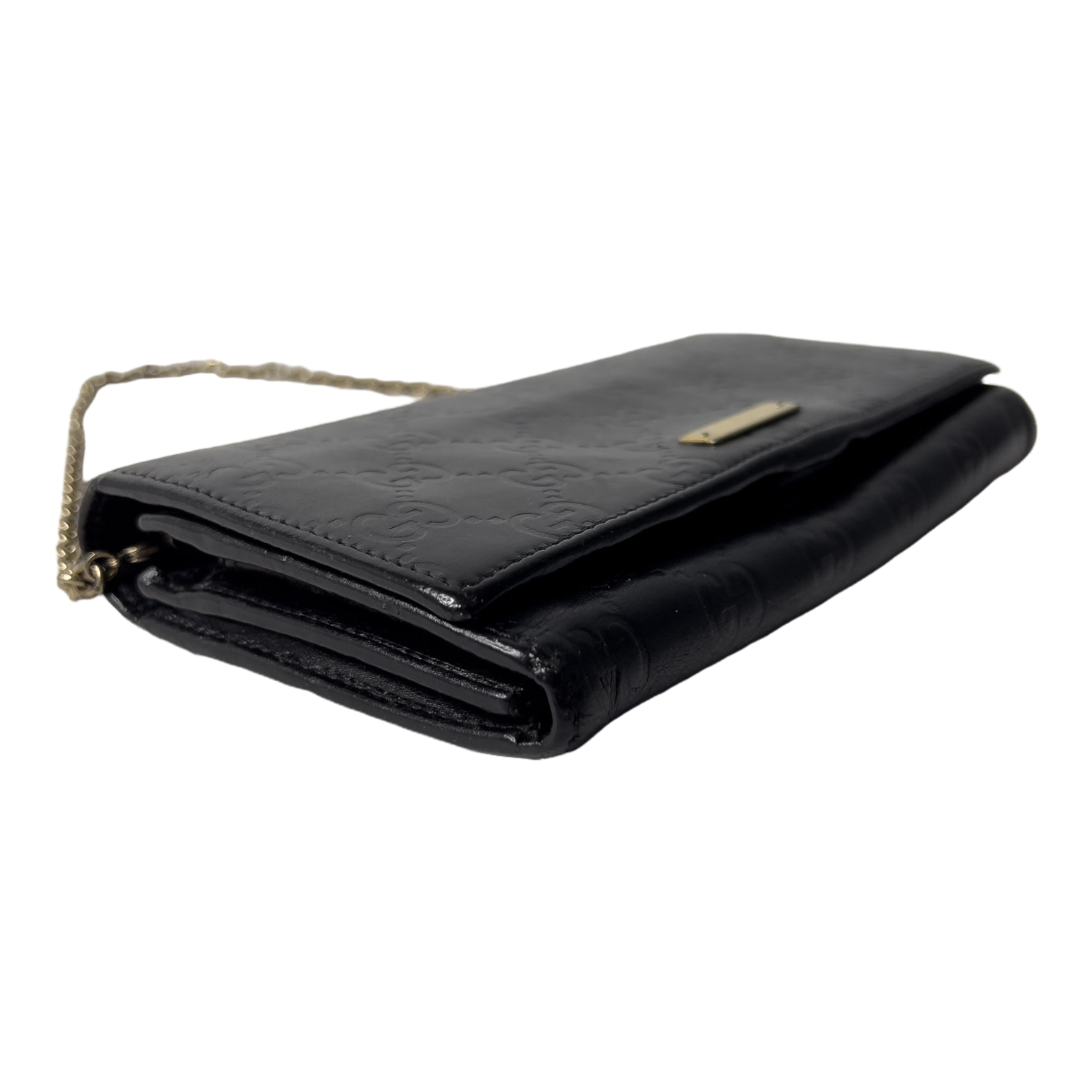 Black Guccissima Wallet on Chain