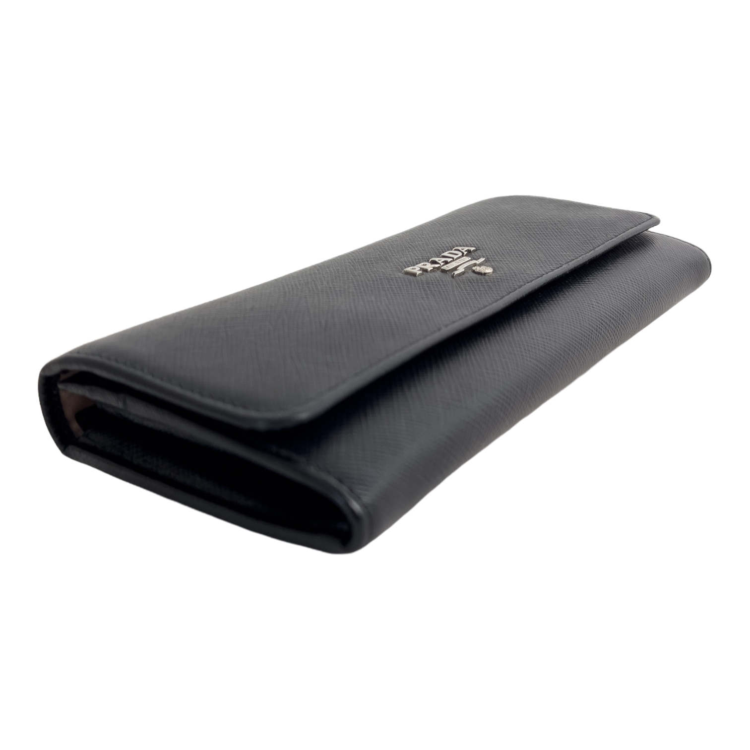 Black Saffiano Long Wallet
