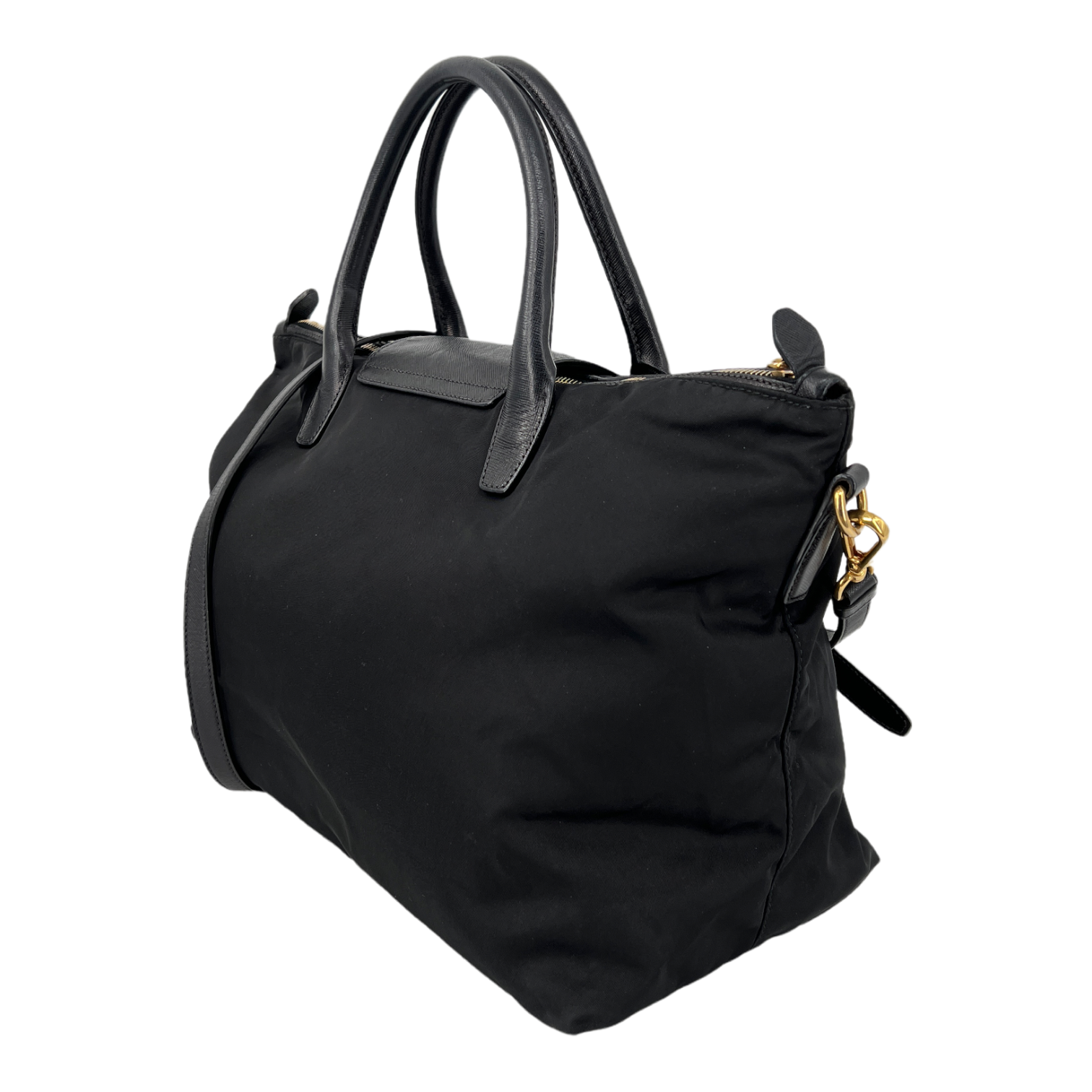 Saffiano-Trimmed Tessuto Tote
