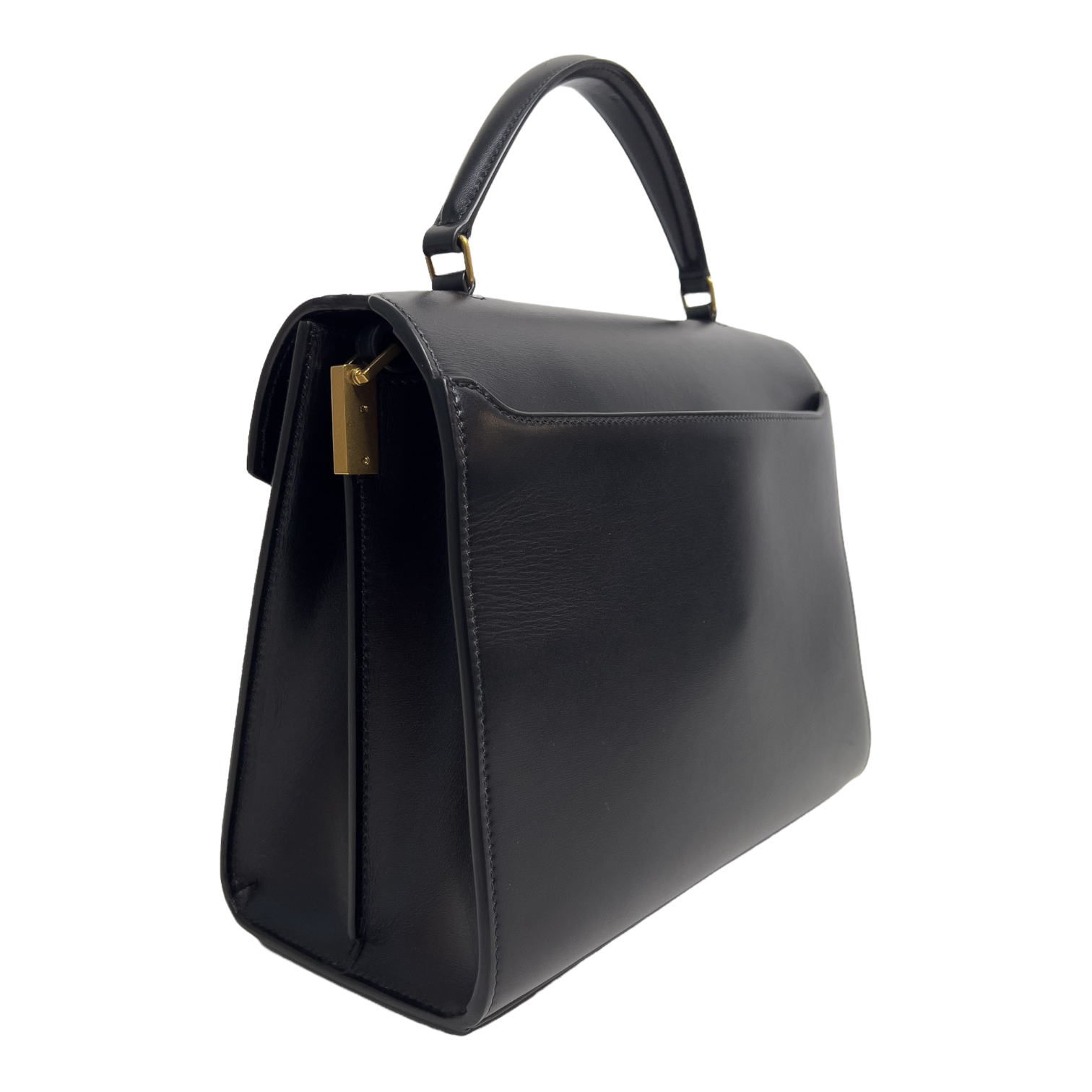 Medium Cassandra Top Handle Leather and Suade