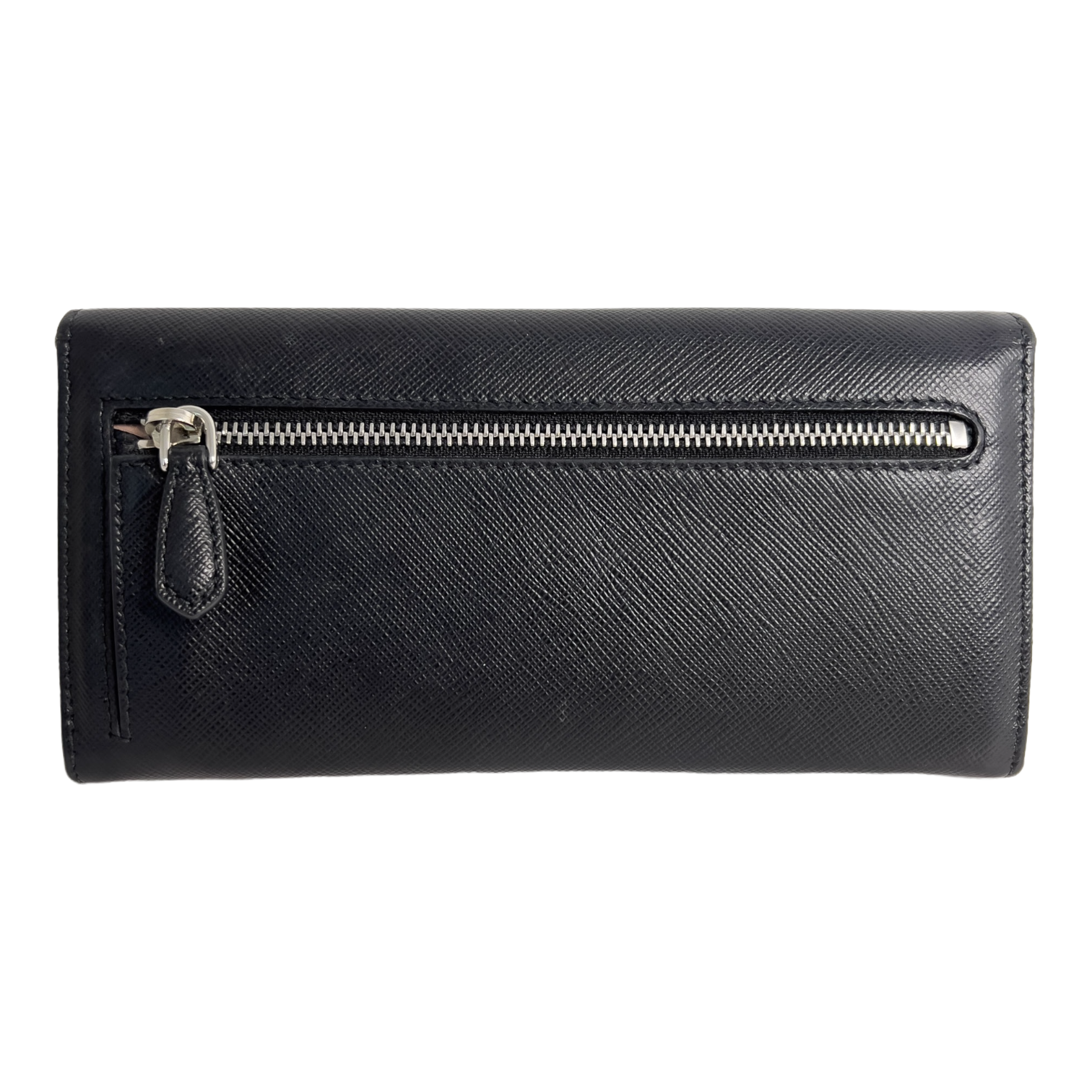 Black Saffiano Long Wallet
