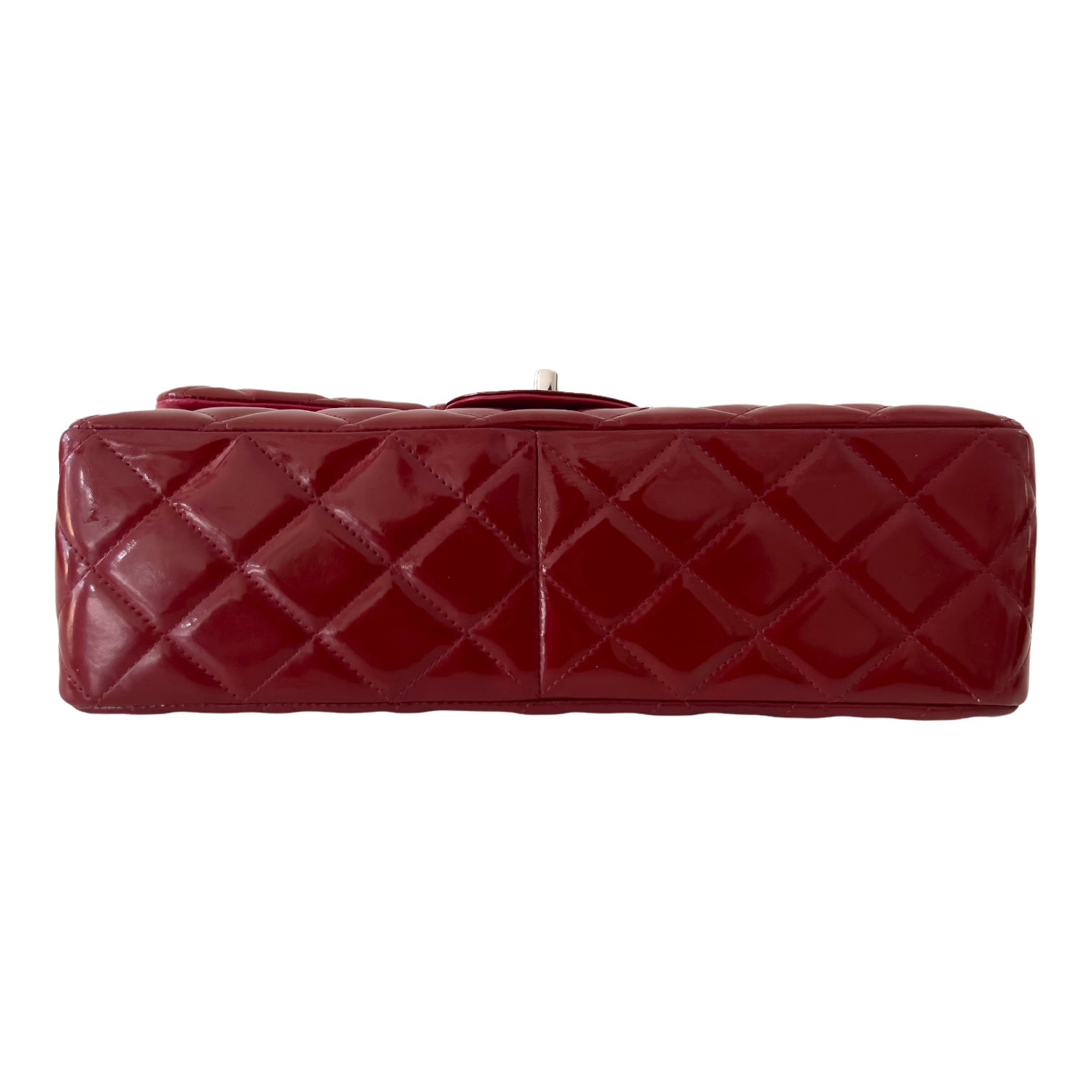 Red Patent Jumbo Classic Double Flap