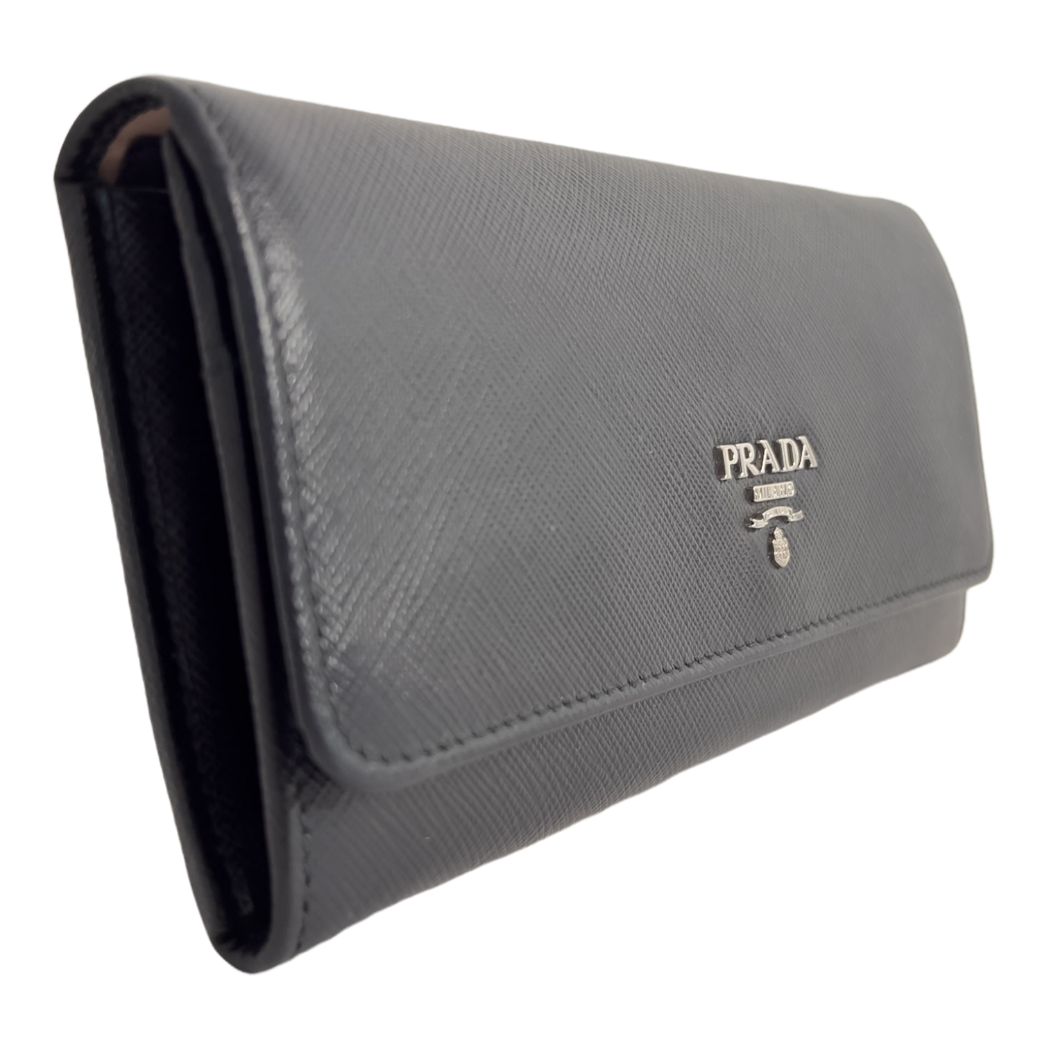 Black Saffiano Long Wallet