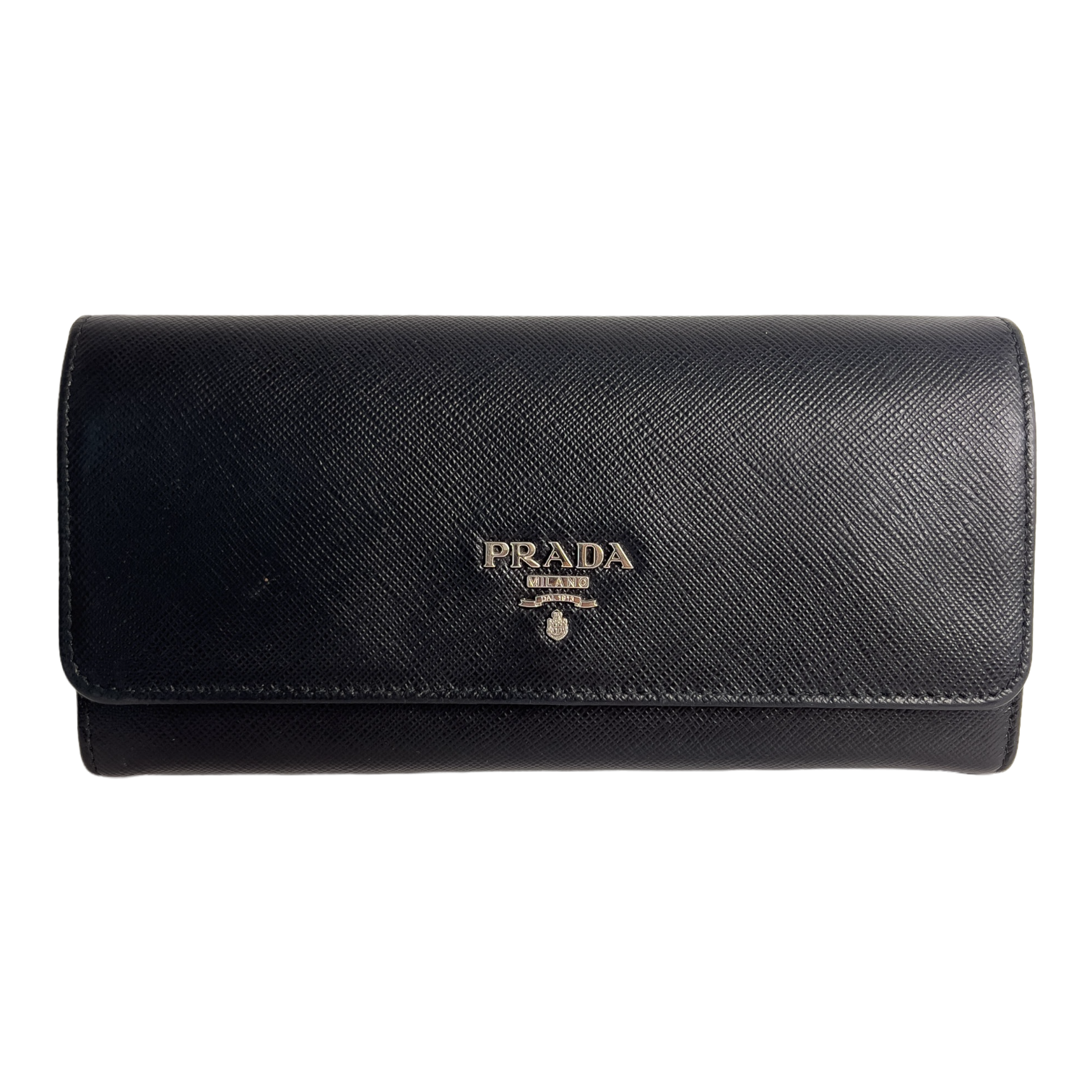 Black Saffiano Long Wallet