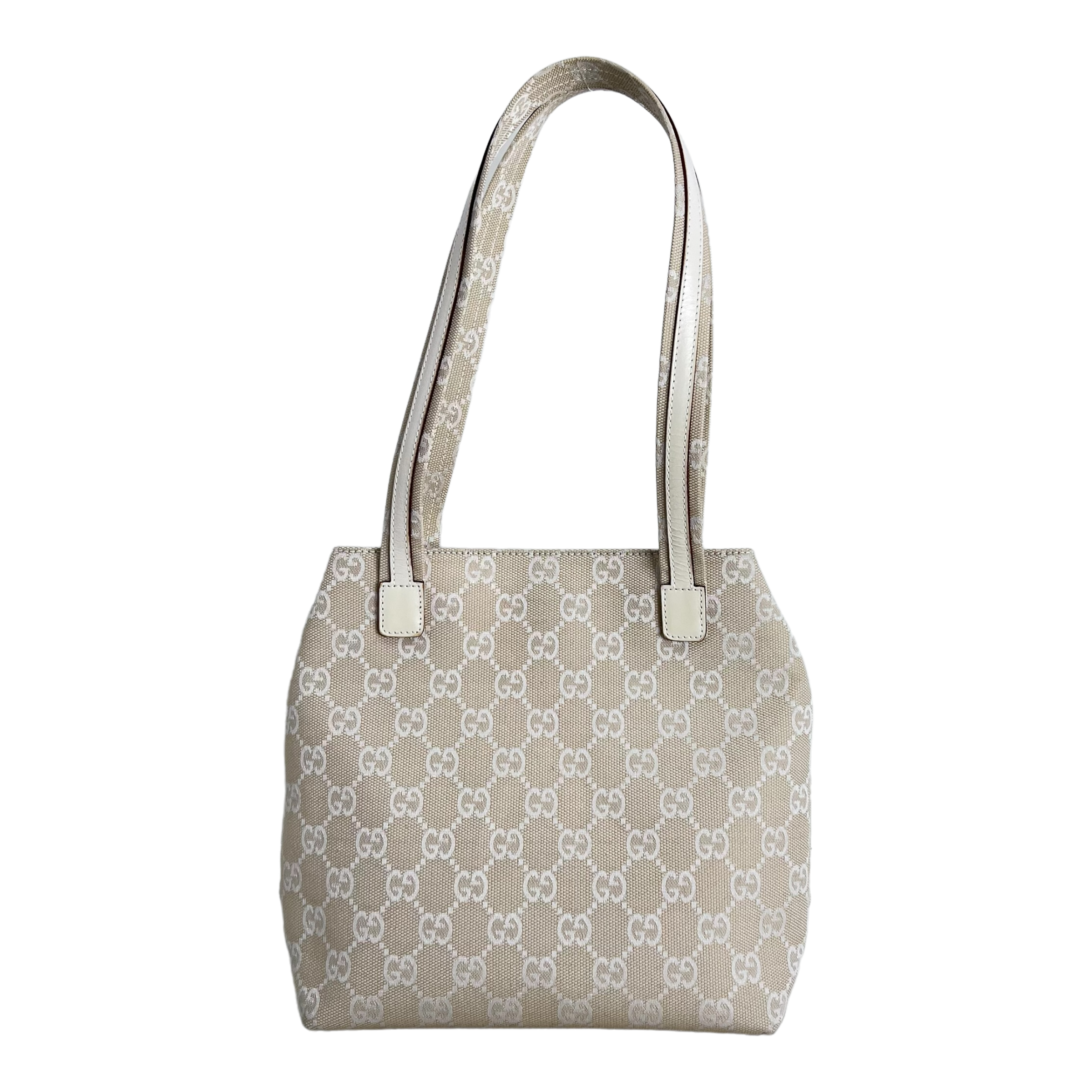 Ivory White Canvas Mini Tote