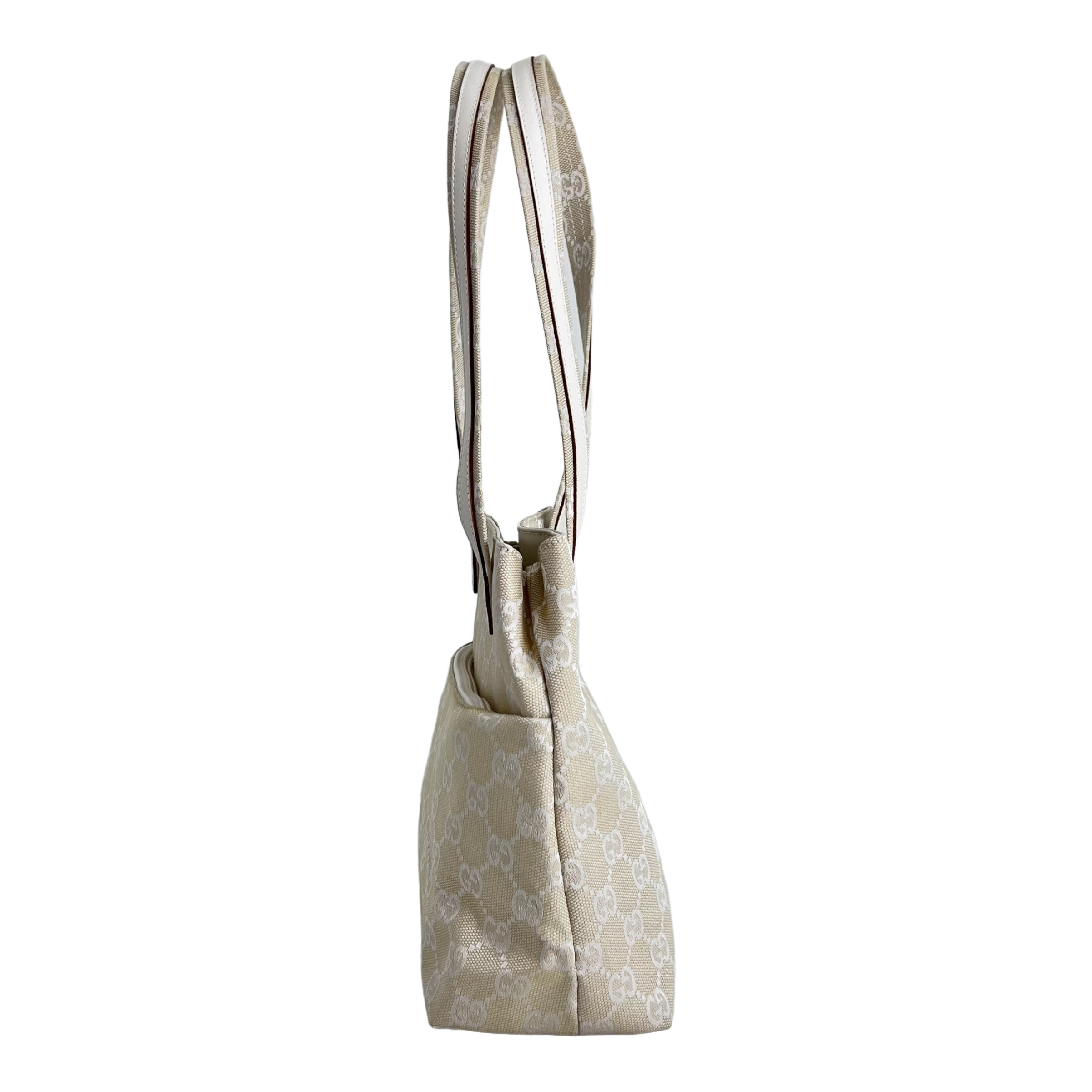 Ivory White Canvas Mini Tote