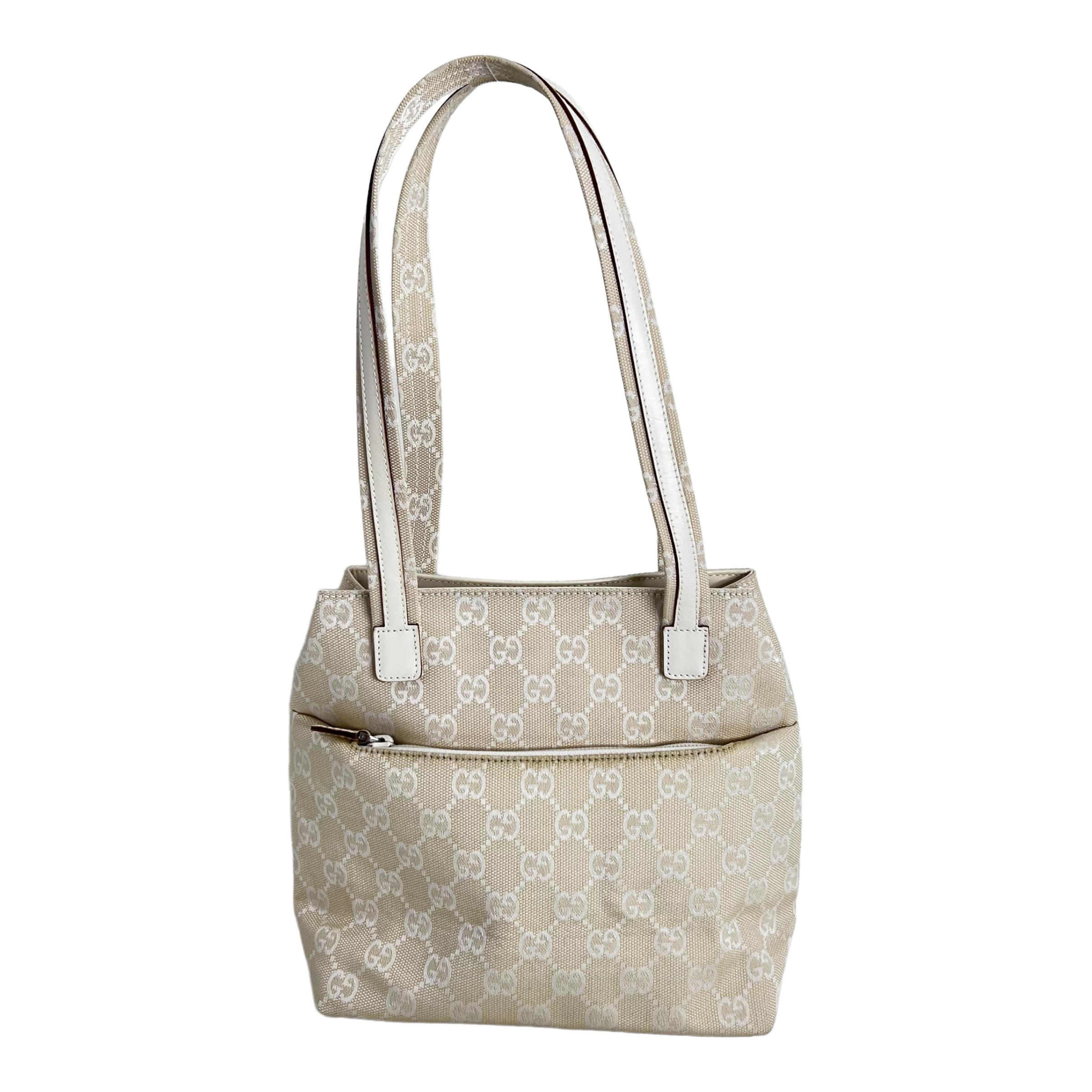 Ivory White Canvas Mini Tote
