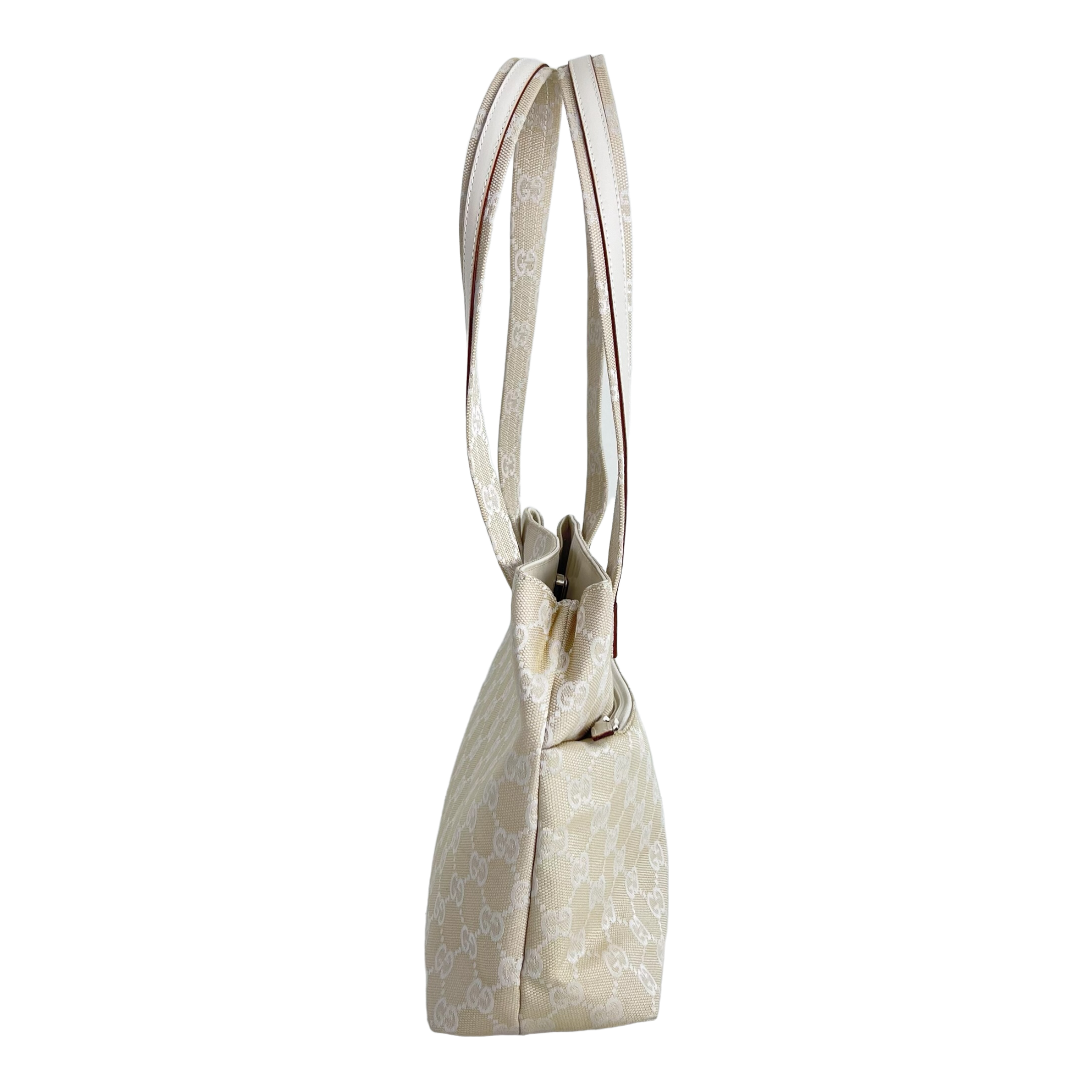 Ivory White Canvas Mini Tote
