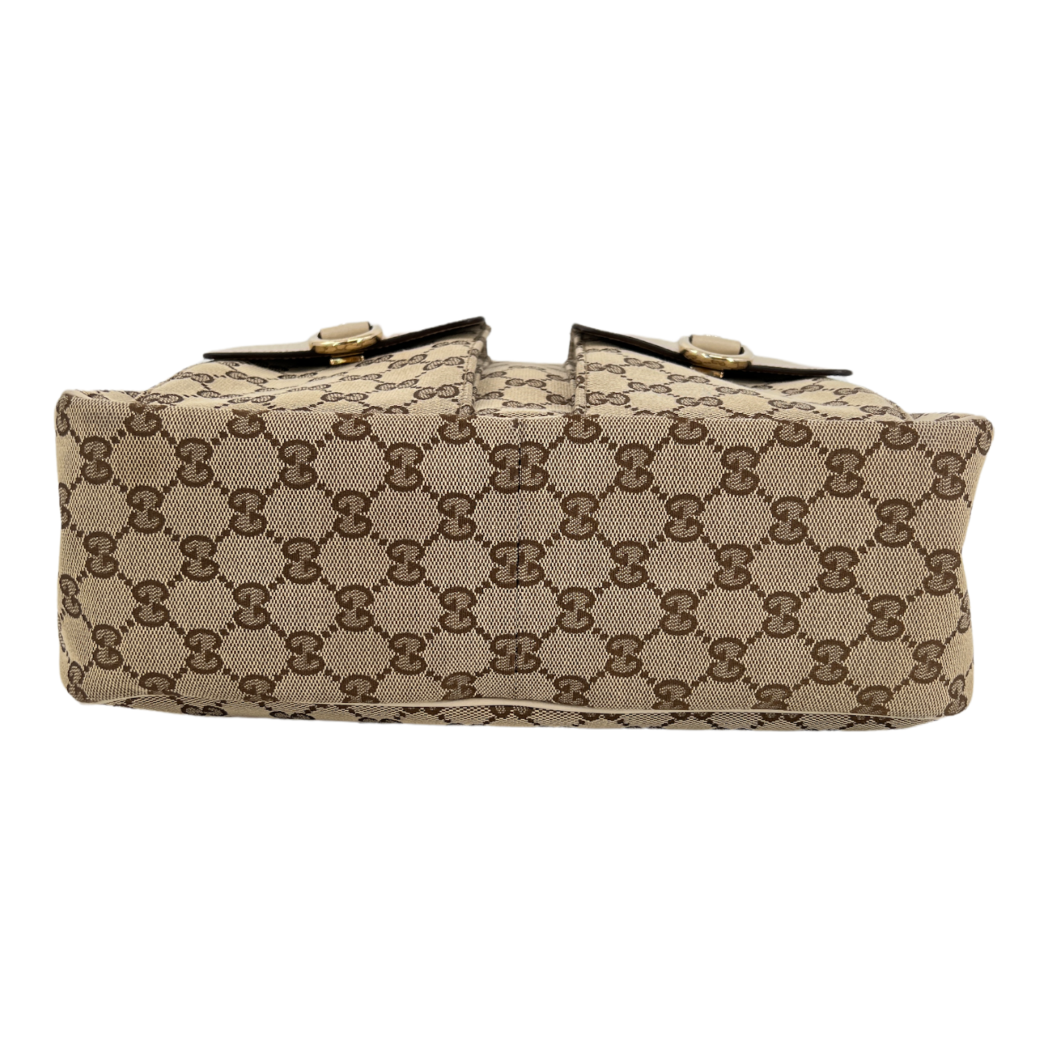 GG Monogram Ivory Canvas Pocket Hobo Bag