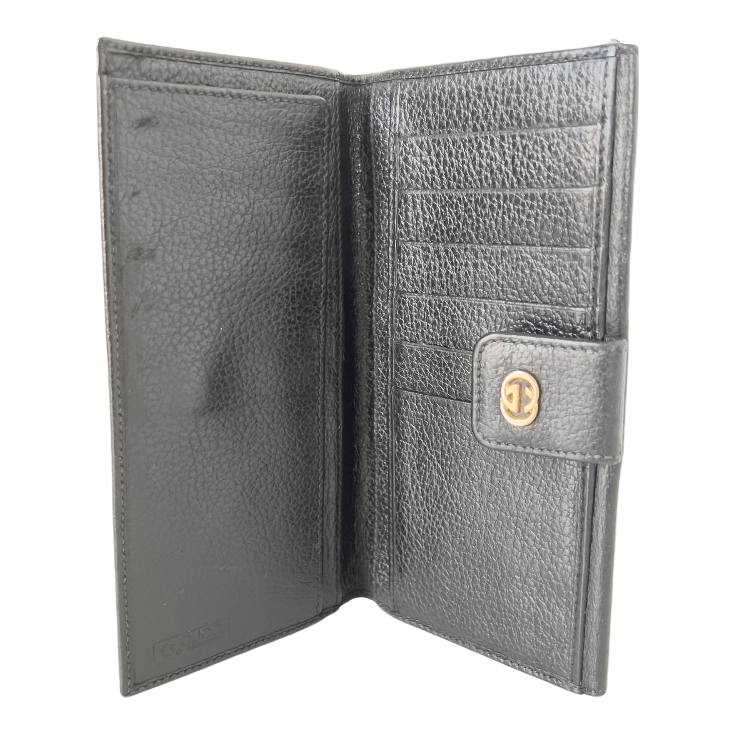 Black Leather Long Wallet