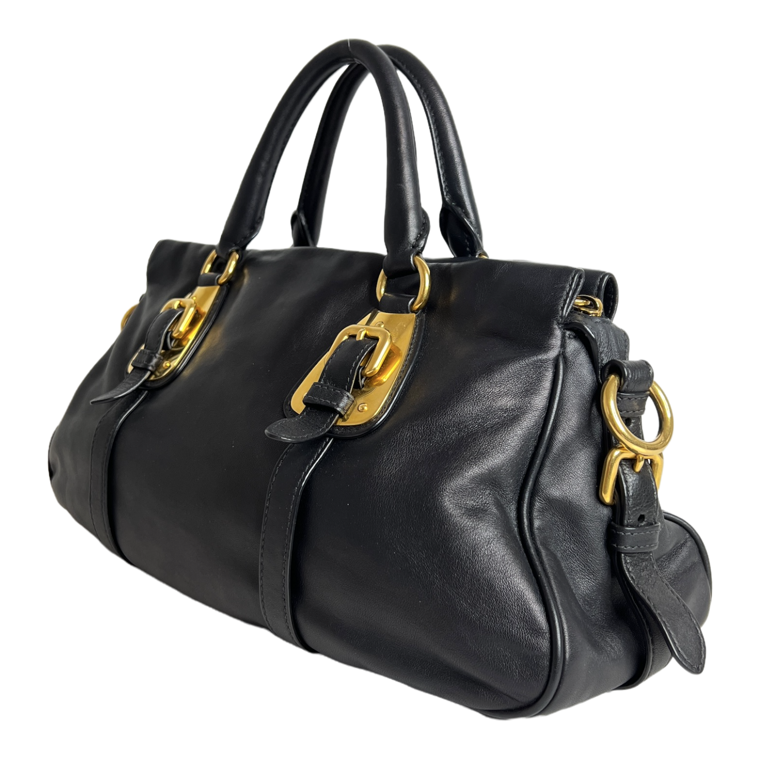 Bauletto Nero Calfskin Leather