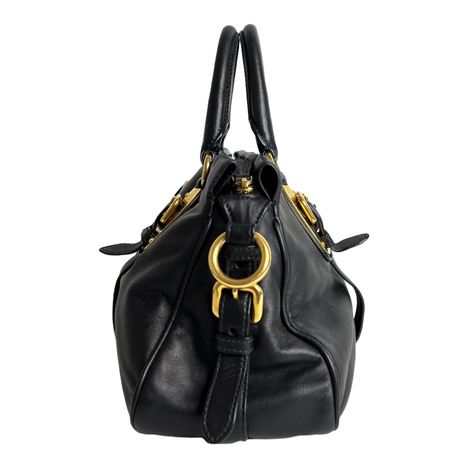 Bauletto Nero Calfskin Leather