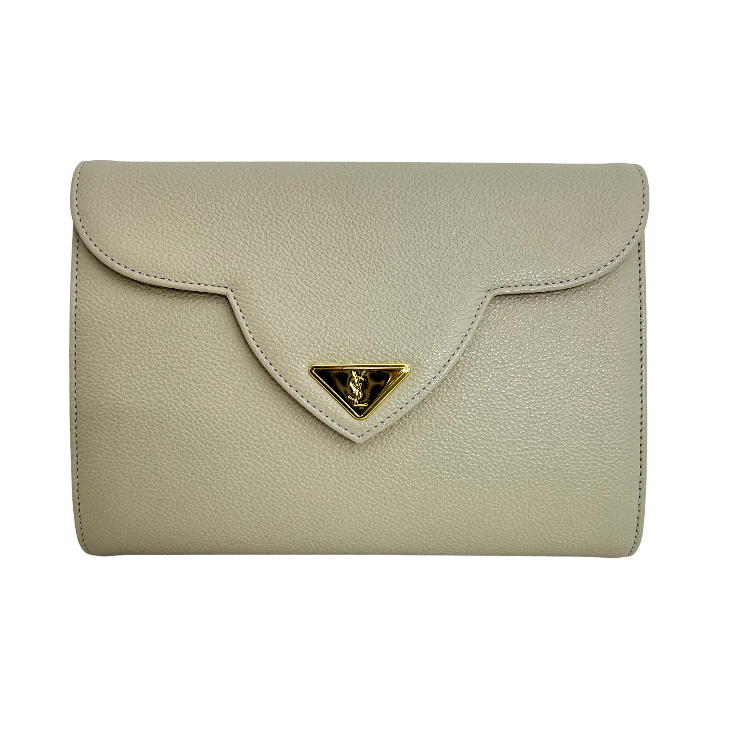 Cream Vintage Envelope Clutch