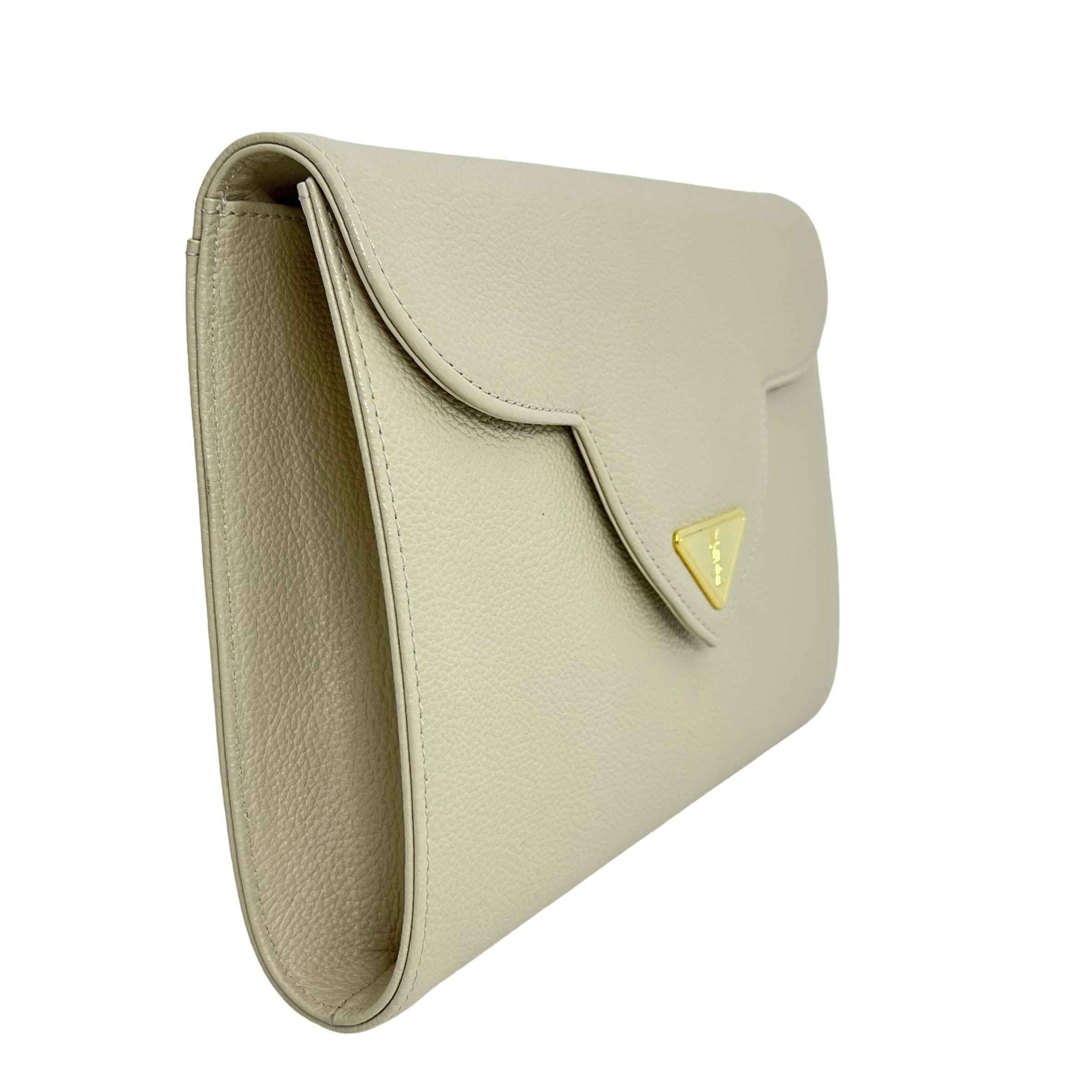 Cream Vintage Envelope Clutch