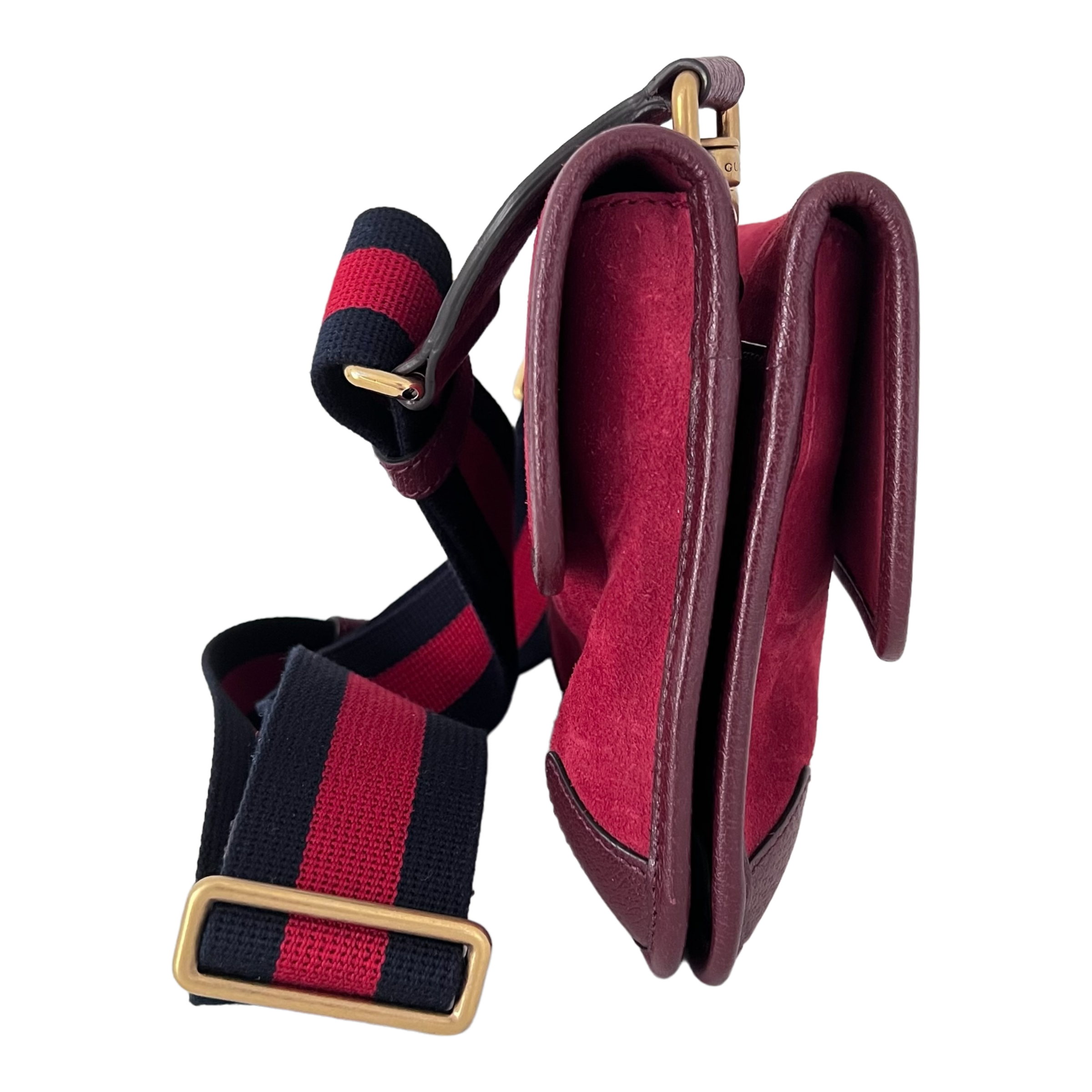 Small Suede Neo Vintage Double Flap Messenger Bag